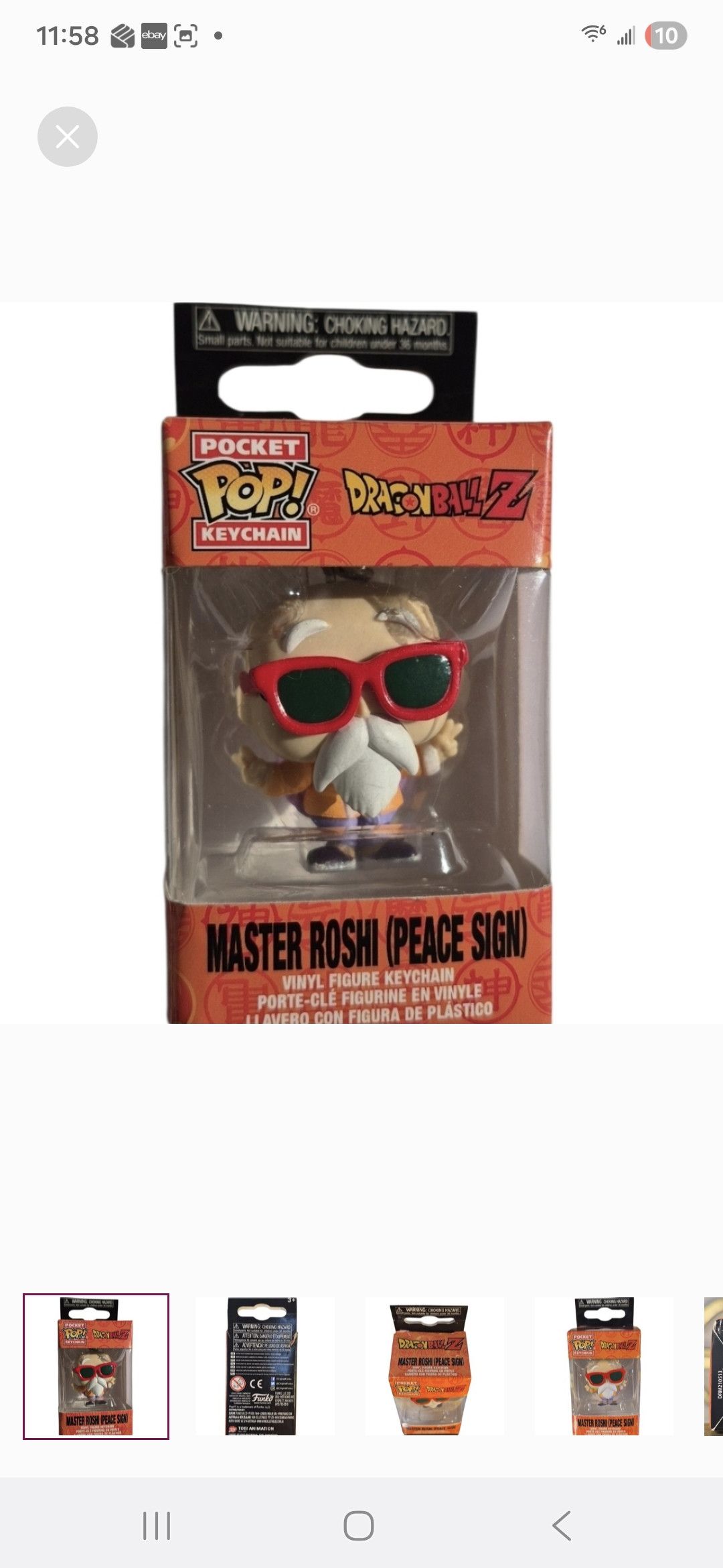 Other Funko × Dragon Ball Z Master Roshi Pocket POP Keychain Size ONE SIZE - 1 Thumbnail