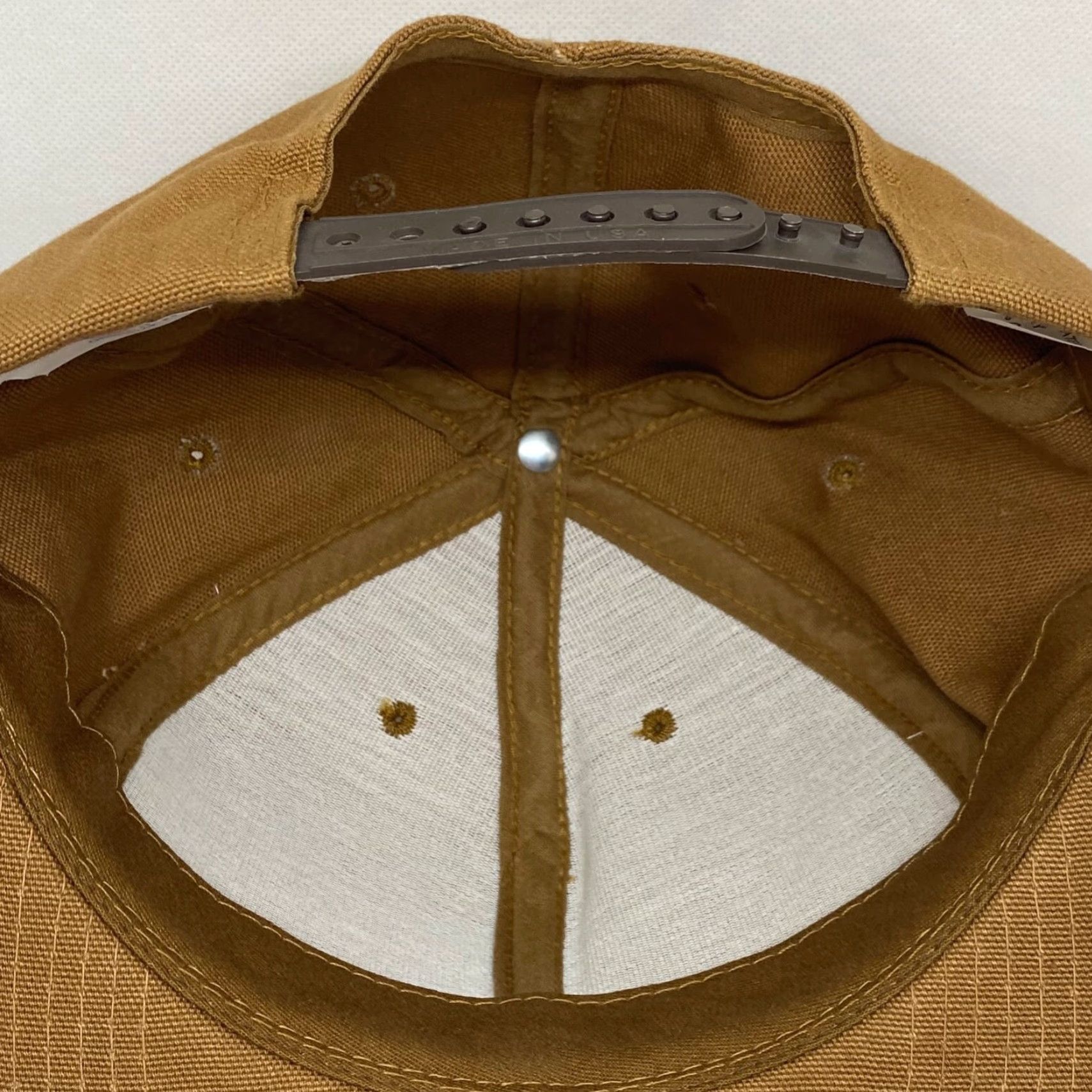 Carhartt VINTAGE Carhartt Hat Cap Snapback Brown Canvas Embroidered USA Chore Work Adjustable Unisex Adults Classic Outdoor USA Theme Size ONE SIZE - 7 Thumbnail