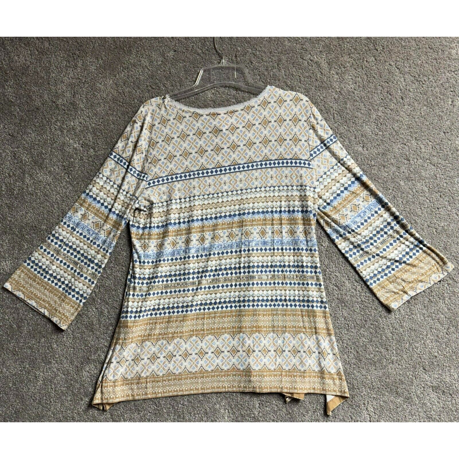 Other Boho Chic Folk Inspired Top M Studded Neckline Geometric Y2K Size M / US 6-8 / IT 42-44 - 5 Thumbnail