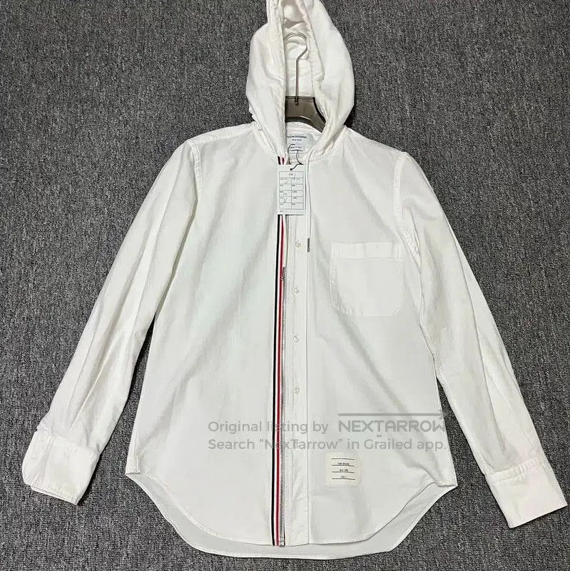 Thom Browne Thom Browne Men's White Hoodie Button-Up Shirt . Size US M / EU 48-50 / 2 - 1 Thumbnail