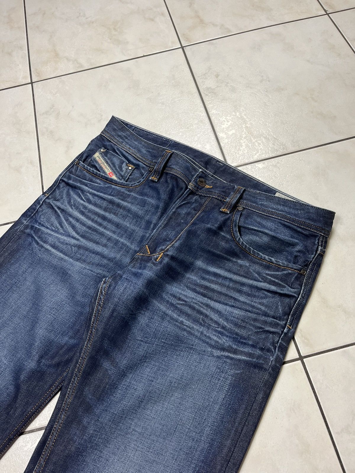 Diesel × Vintage Vintage Diesel larkee waxed y2k distressed denim jeans pants Size US 34 / EU 50 - 8 Thumbnail