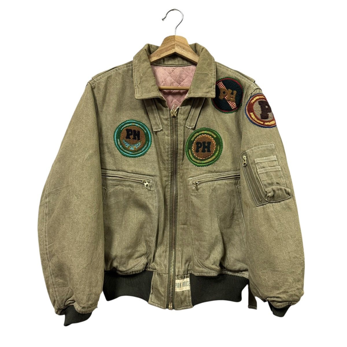 Karl Helmut Vtg🔥Pink House Karl Helmut Bomber Duck Canvas Bondage Jacket Size US M / EU 48-50 / 2 - 1 Thumbnail