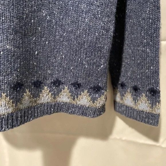Other Sweater Blue Wool Blend Mock Turtleneck Sweater Size L / US 10 / IT 46 - 4 Thumbnail