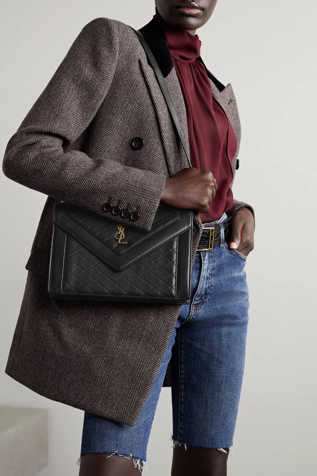 Saint Laurent Paris o1s1wg110924 Size: OS / Gaby Satchel Lambskin Bag in Black Size ONE SIZE - 7 Thumbnail