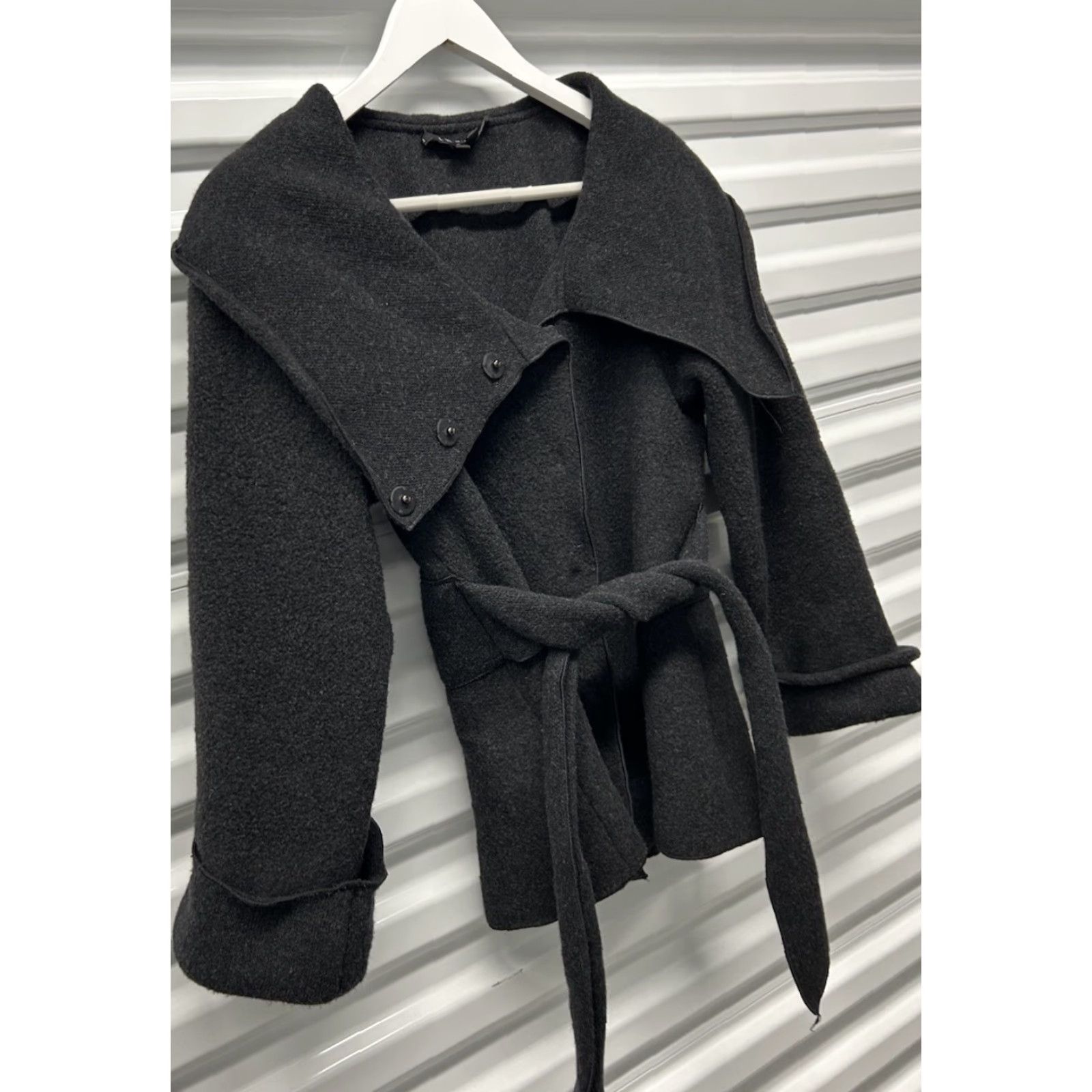 Theory Theory Jacket Women Sheena B Dark Charcoal Cashmere Wool Blend ButtonUp S/P Size S / US 4 / IT 40 - 3 Thumbnail