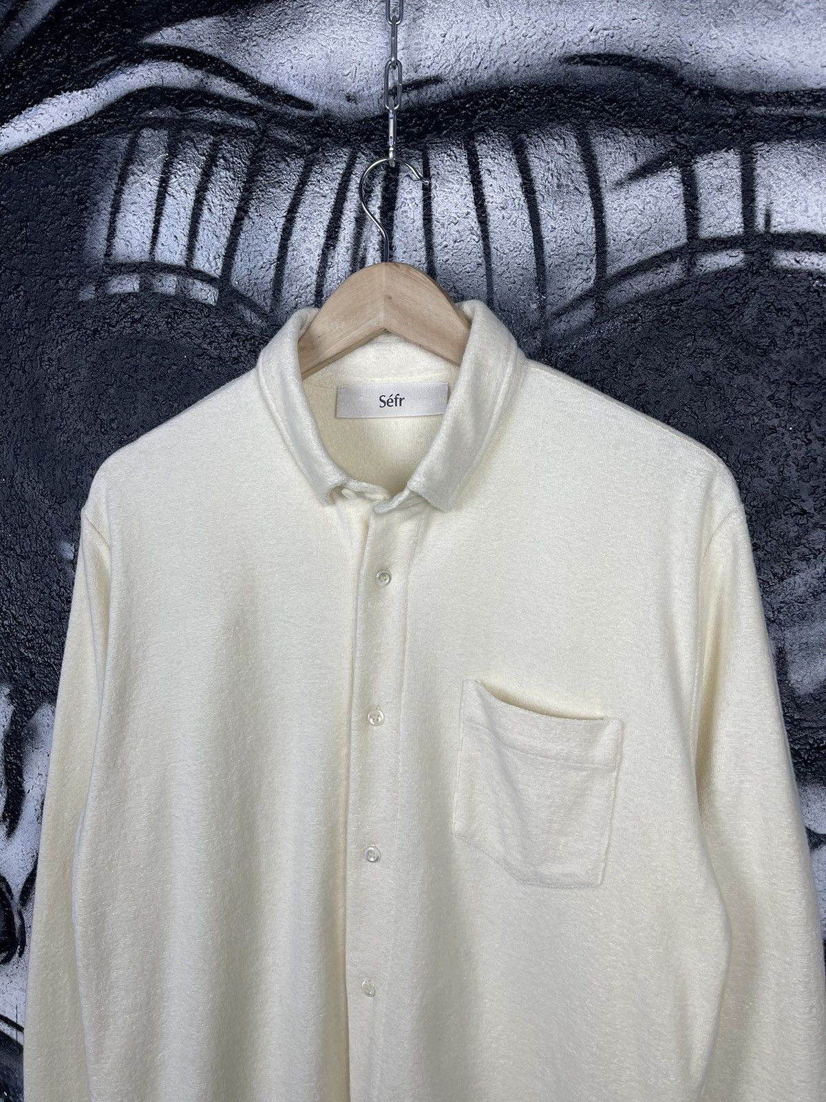 Sefr SEFR Leo Vanilla White Shirt Button Up Men’s Size M Size US M / EU 48-50 / 2 - 5 Thumbnail