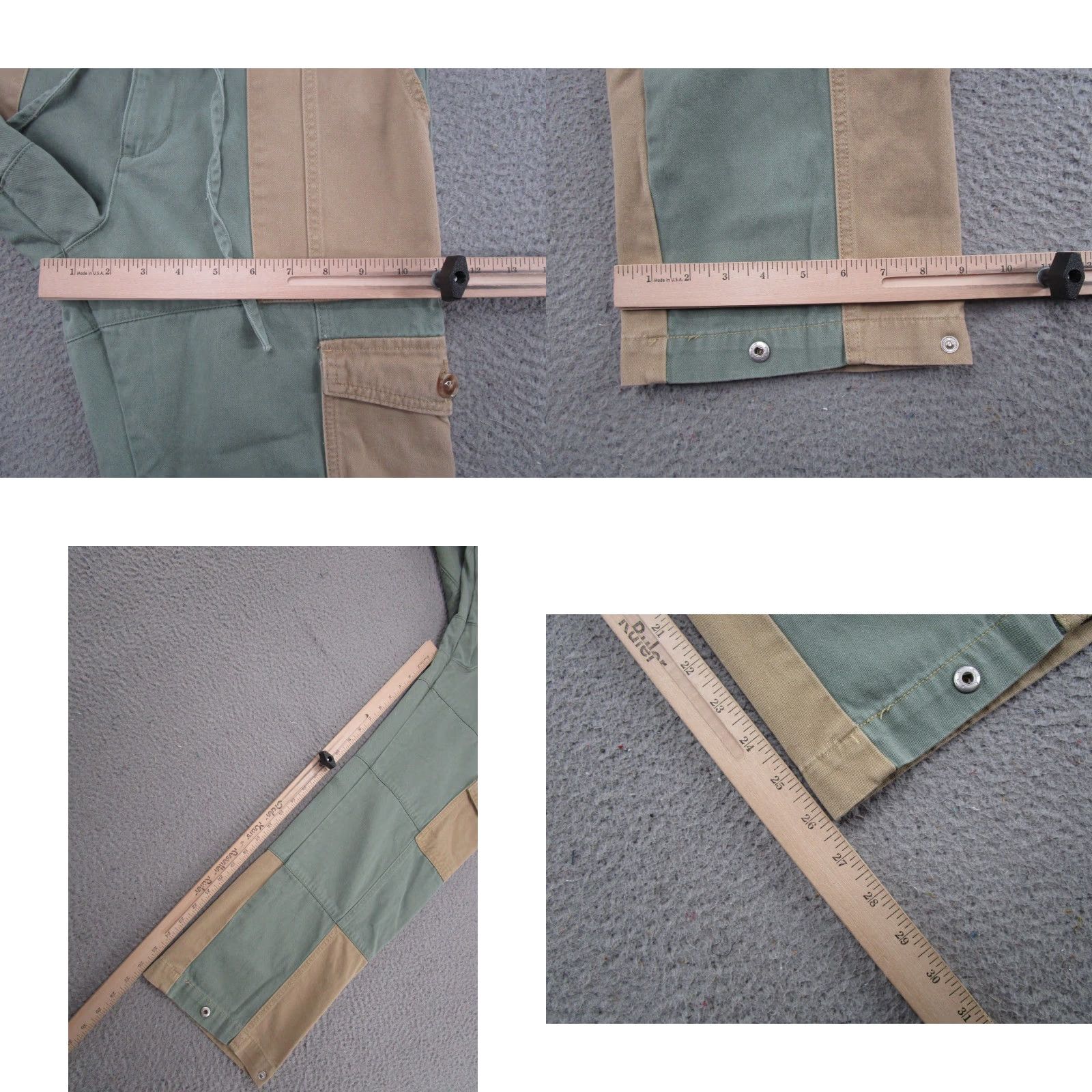 Forever 21 FOREVER 21 Colorblock Cargo Pants Women’s M Baggy Wide Leg Multicolor Casual Pockets Pants Womens Medium 90s? Size 32" / US 10 / IT 46 - 8 Thumbnail