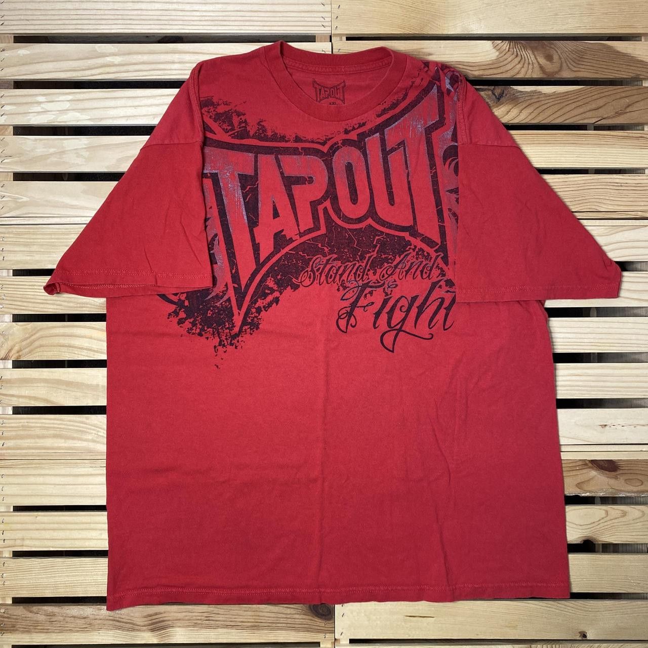 Tapout Tapout Red Y2K MMA Fightwear Tee Size 2XL Size US XXL / EU 58 / 5 - 1 Thumbnail