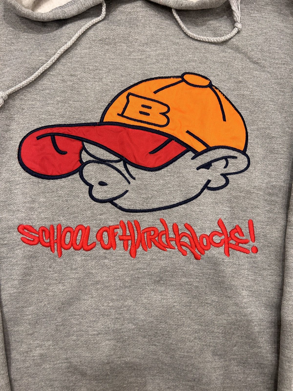 Vintage Y2K School of Hard Knocks Baggy Embroidered Hoodie XL Size US XL / EU 56 / 4 - 3 Thumbnail
