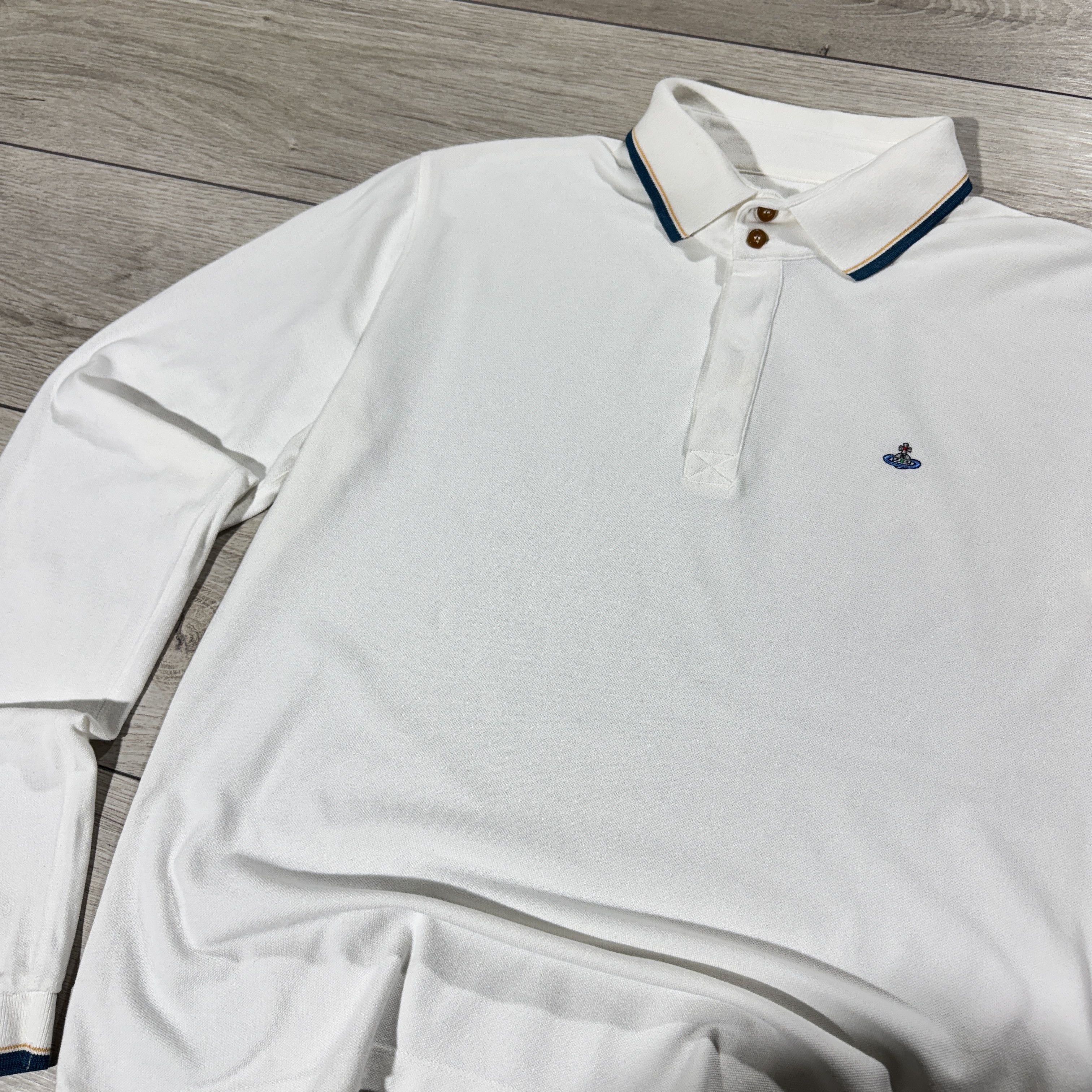 Vivienne Westwood Vivienne Westwood Y2K White Polo Long Sleeve Size L Size US L / EU 52-54 / 3 - 4 Thumbnail