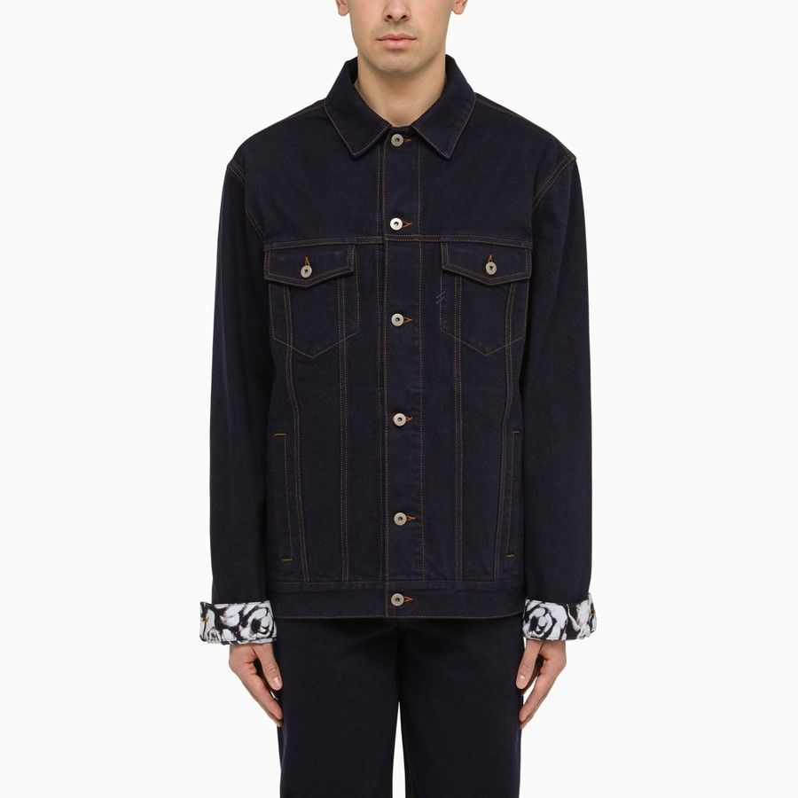 image of Burberry O1D2Blof0224 Denim Jacket In Blue, Men's (Size Medium)