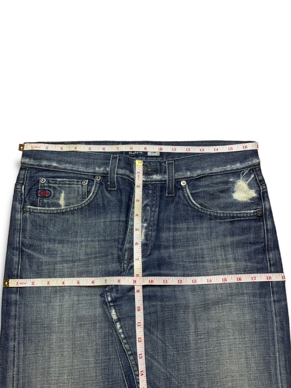 Japanese Brand Vintage Japanese Brand Faded Wash Style Baggy Jeans Size US 34 / EU 50 - 11 Thumbnail