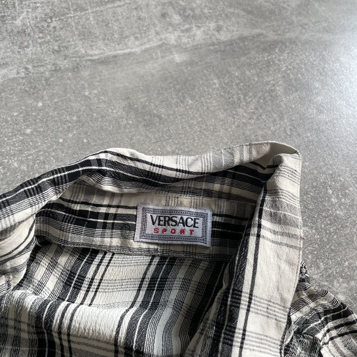 Versace × Vintage VERSACE 90s Shirt button up old money luxury jellyfish strip Size US S / EU 44-46 / 1 - 3 Thumbnail