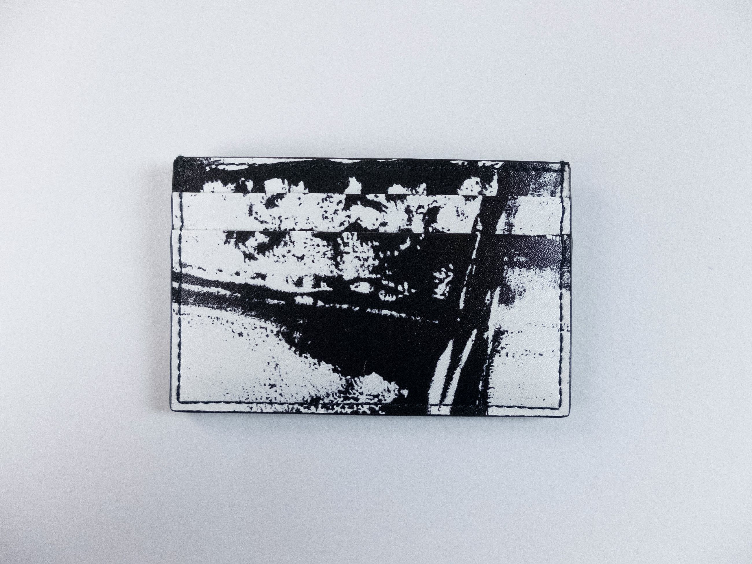 Alexander McQueen ALEXANDER MCQUEEN black & white graffiti logo card holder q Size ONE SIZE - 2 Thumbnail