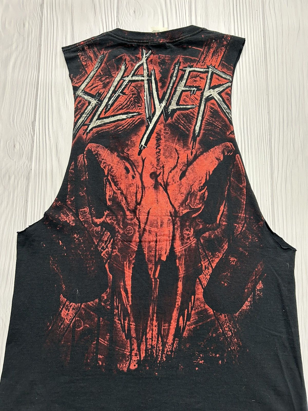 Band Tees Vintage Slayer Allprinted Thrashed Heavy Metal Tank Top Tee Size US M / EU 48-50 / 2 - 9 Thumbnail