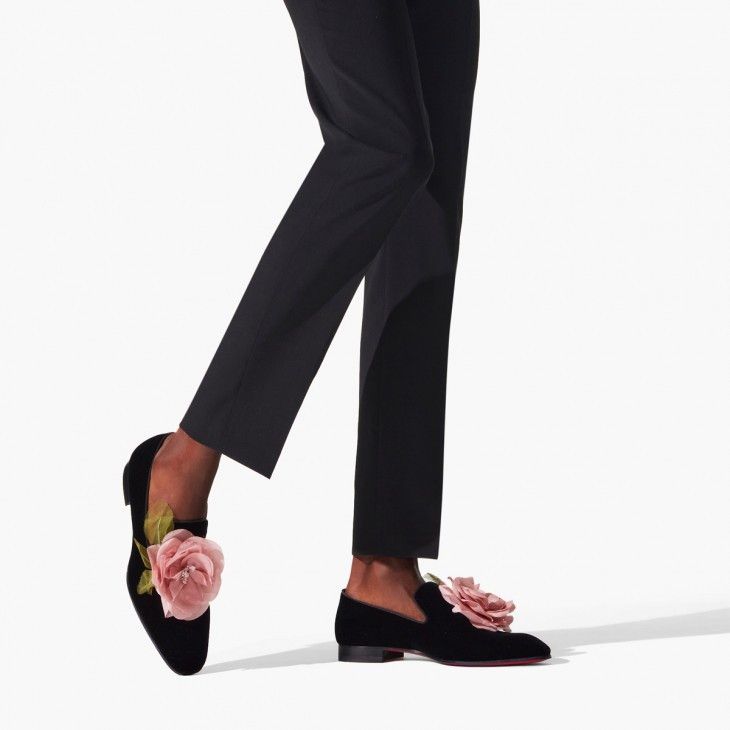 Christian Louboutin o1bcso1str1024 Dandyflor Flat in Black Size US 10 / EU 43 - 6 Thumbnail