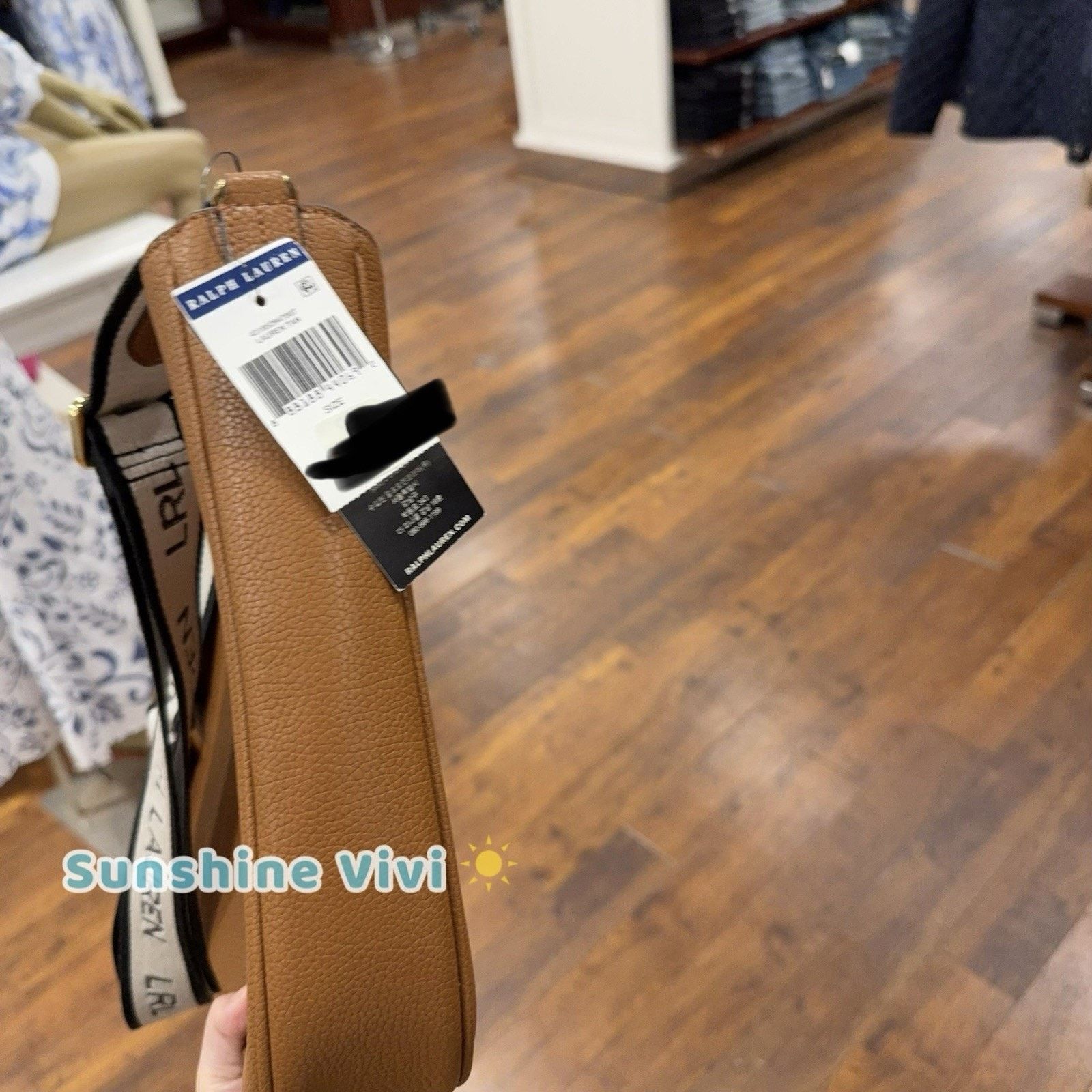 Polo Ralph Lauren NWT Lauren Ralph Lauren Cameryn Leather Small Crossbody Tan Size ONE SIZE - 4 Thumbnail