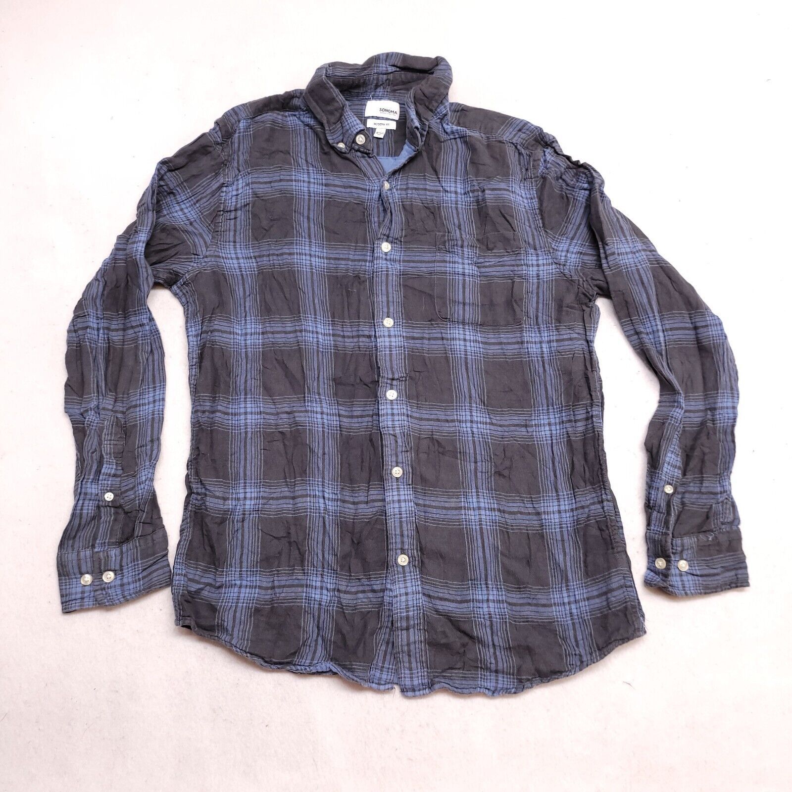 Sonoma Sonoma Tartan Flannel Casual Button Shirt Mens Size M Blue Size US M / EU 48-50 / 2 - 2 Thumbnail