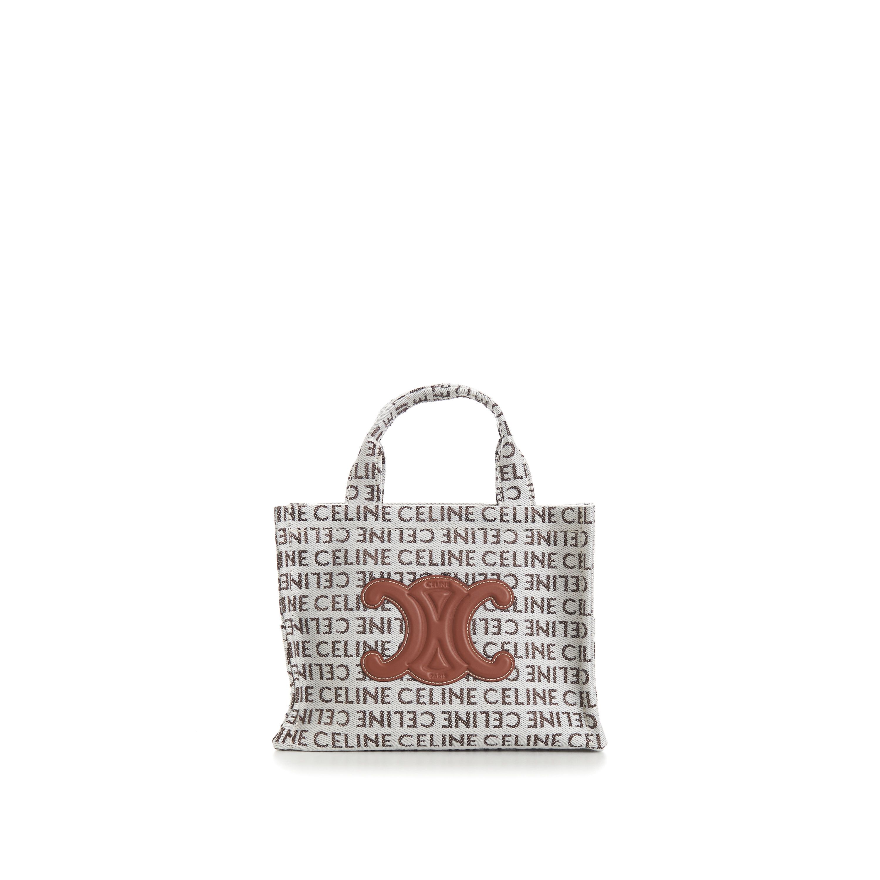 Celine Small Cabas Thais Bag - Textile, Celine All-Over, Triomphe Size ONE SIZE - 1 Thumbnail