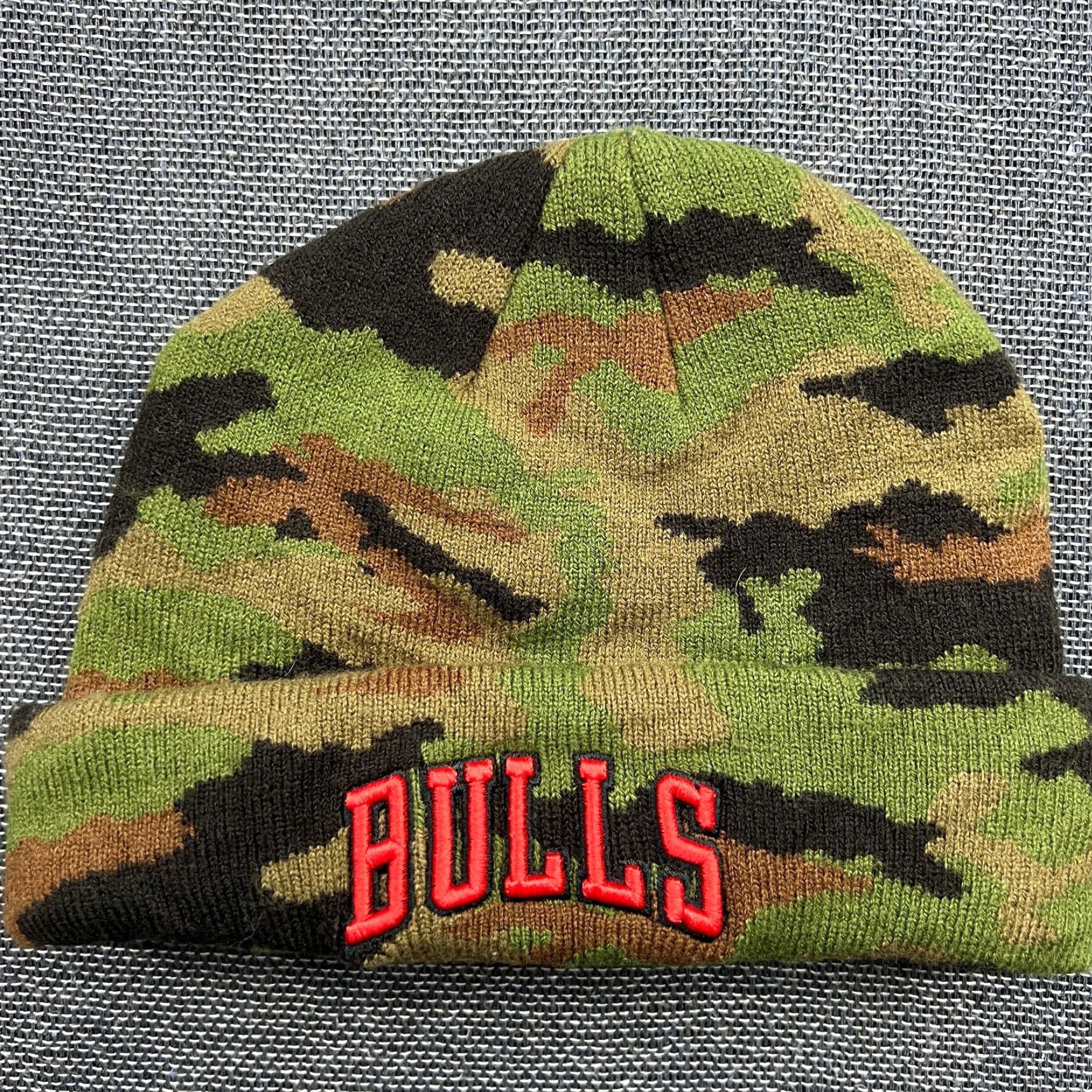 Adidas adidas Chicago Bulls Beanie Hat One Size OSFA Camouflage Cuffed Knit Thermal Unisex Adults Men Women Size ONE SIZE - 2 Thumbnail