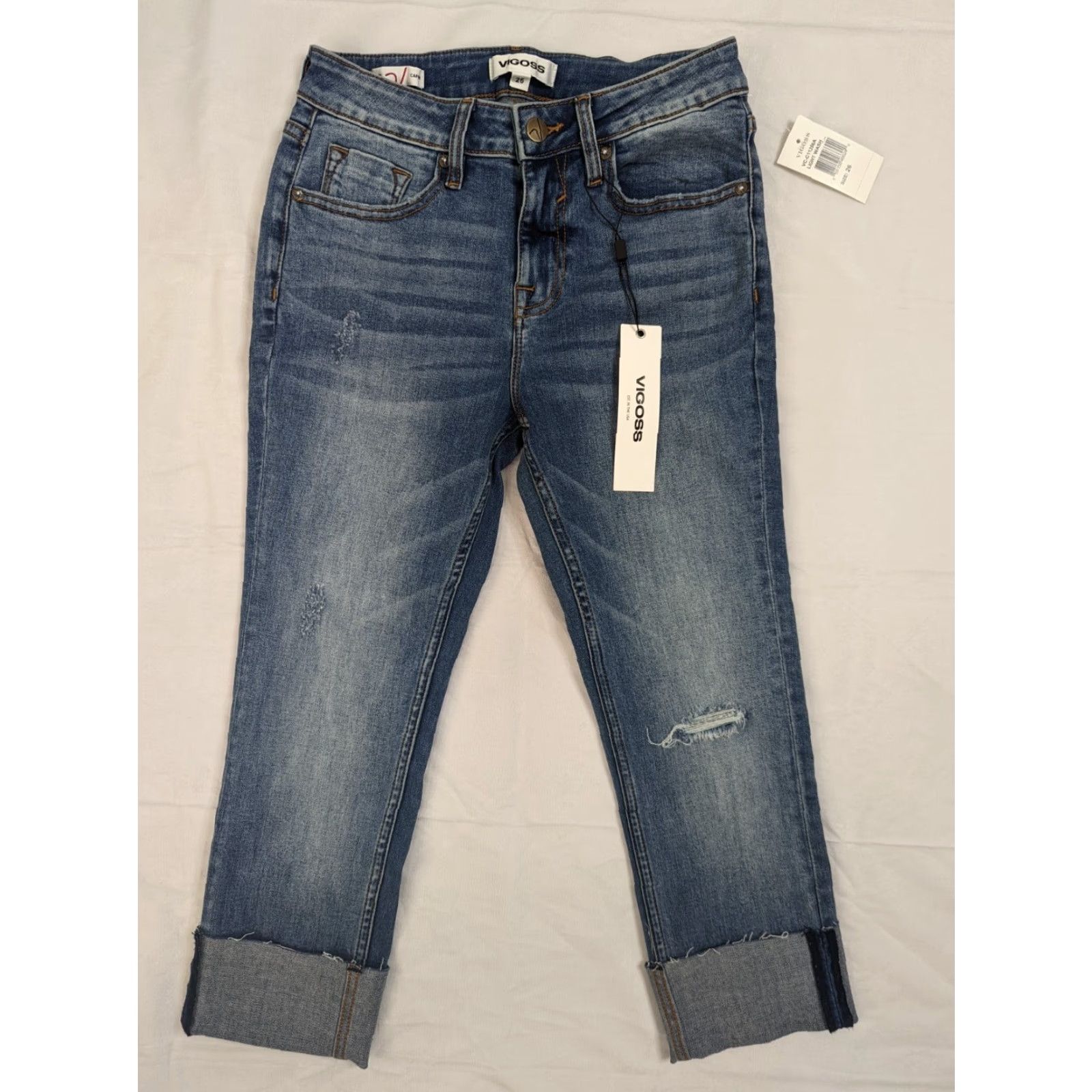 Vintage **Women's Vigoss Marley Crop Blue Jeans Size 26** User: **Women's Vigoss Marley Crop Blue Size 26 Jeans** Size ONE SIZE - 2 Thumbnail