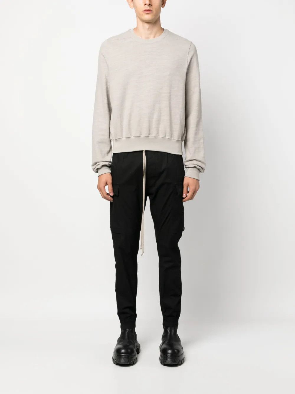 Rick Owens o1y0325 Crewneck Sweatshirt in Light Grey Size US S / EU 44-46 / 1 - 5 Thumbnail