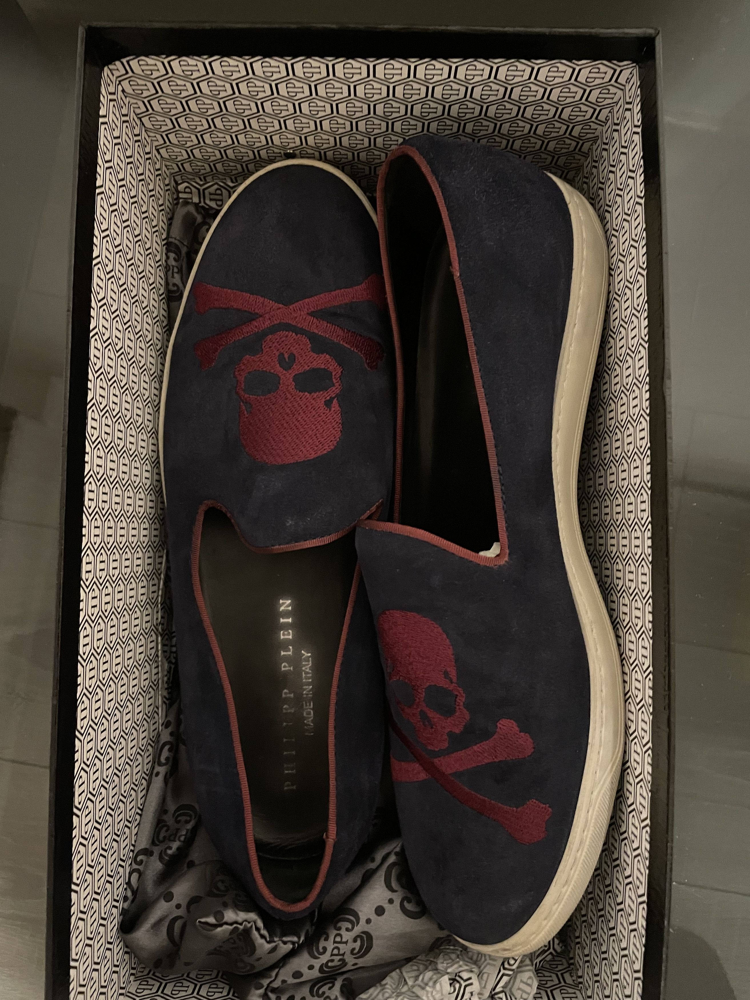 Philipp Plein Philipp Plein Navy Suede Skull Slip-Ons 43 Size US 10 / EU 43 - 3 Thumbnail