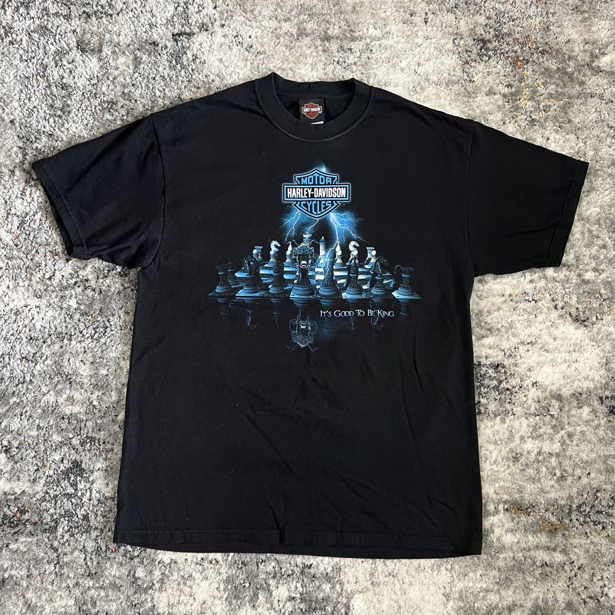 Harley Davidson × Vintage Vintage Y2K Harley Davidson lightning t