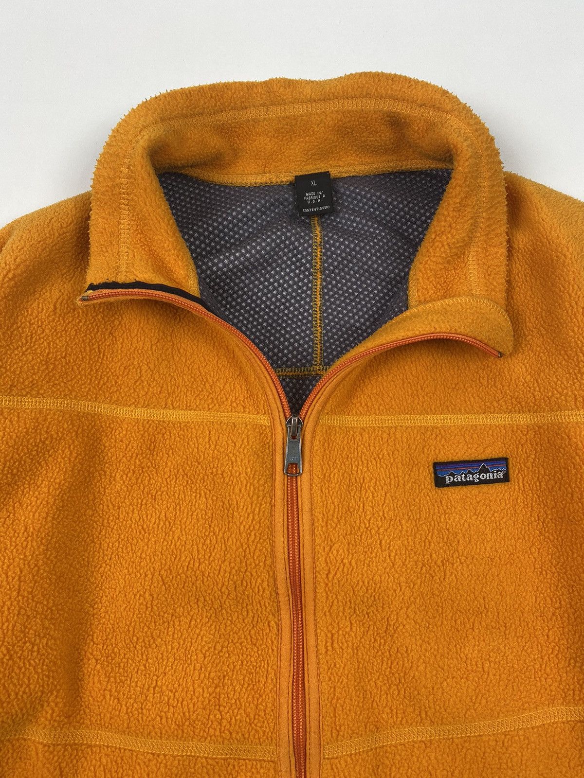 Patagonia 1990’s Vintage Patagonia Orange Full Zip Pile Fleece Jacket Size US XL / EU 56 / 4 - 2 Thumbnail