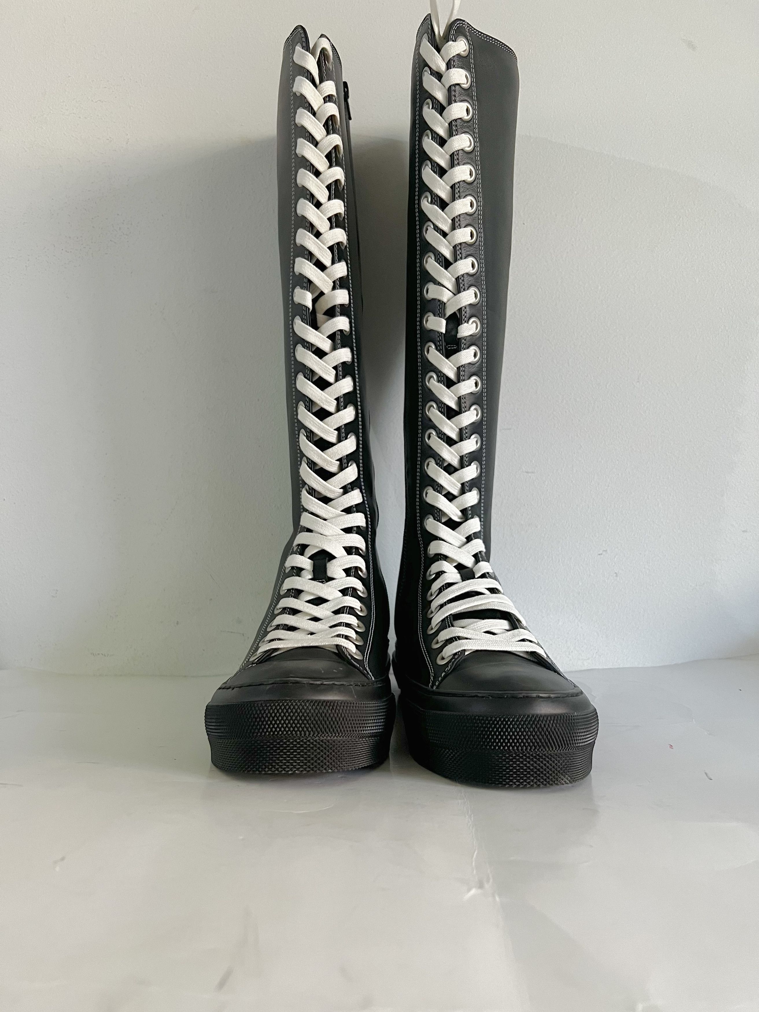 Burberry Knee-High Leather Sneakers Size US 9 / EU 42 - 3 Thumbnail