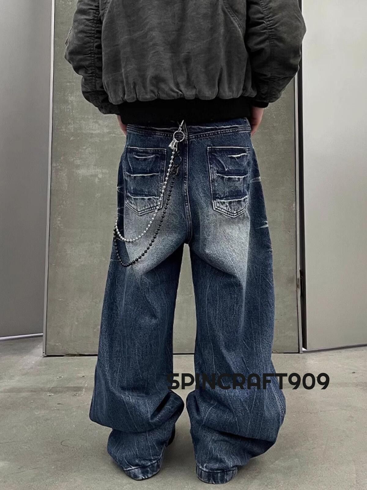 Jean Baggy Baggy Wide Leg Flare Denim Jeans Size US 30 / EU 46 - 3 Thumbnail