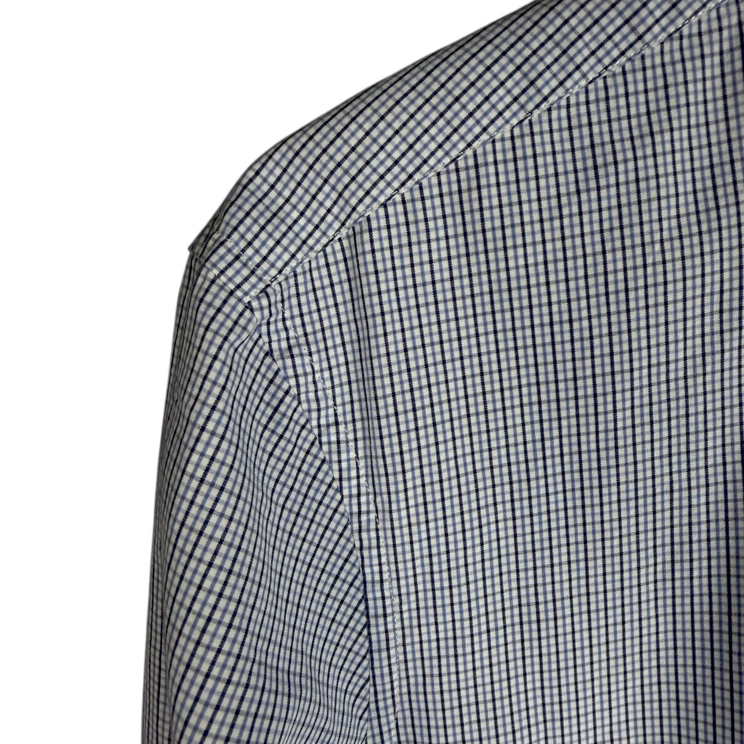 Burberry Burberry Brit Blue/White Check Logo Button Down Shirt M Size US M / EU 48-50 / 2 - 5 Thumbnail