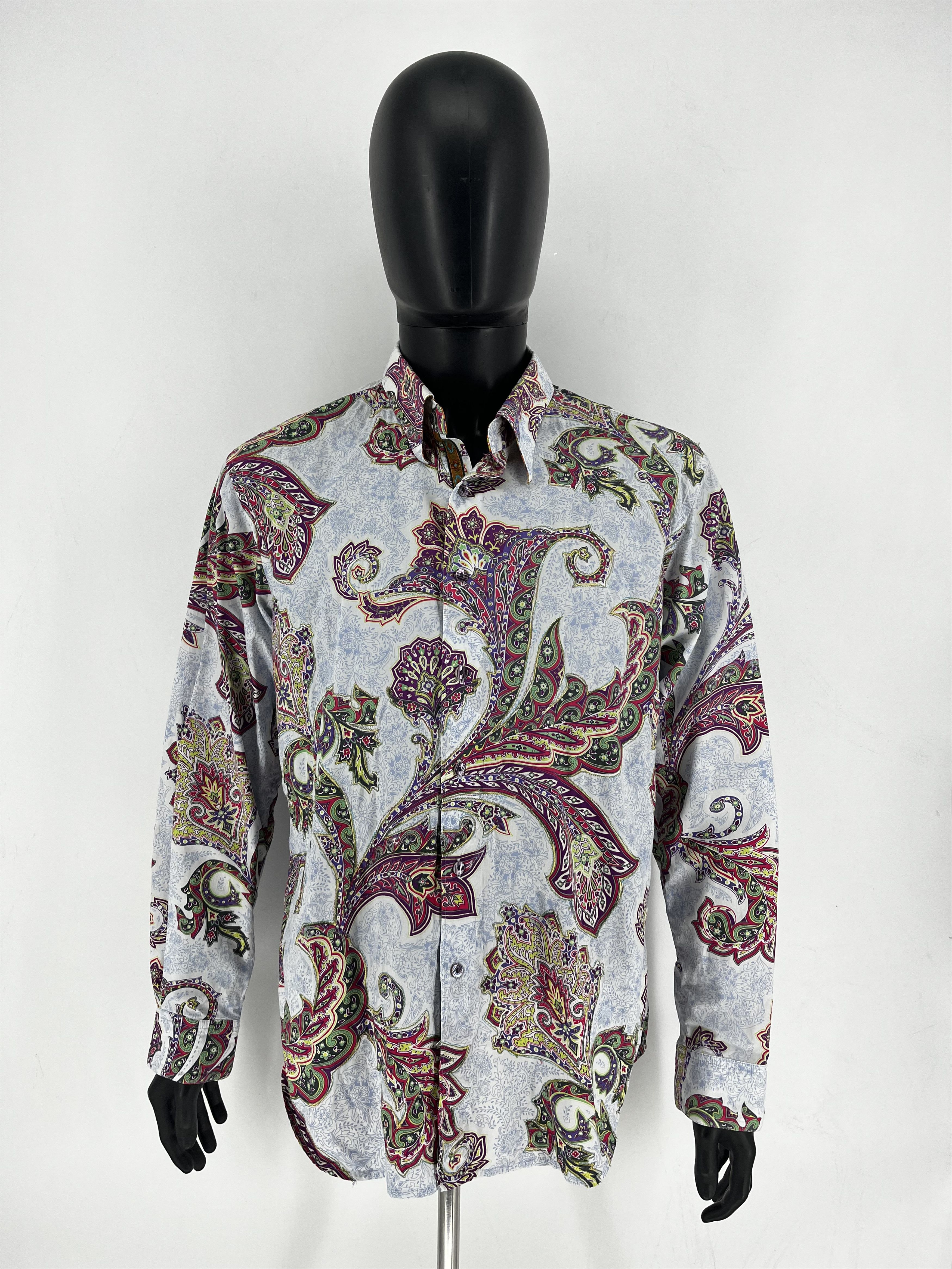 Other Robert Graham Bonaire Blue Funky Fractal Floral Paisley SzXL Size US XL / EU 56 / 4 - 2 Thumbnail