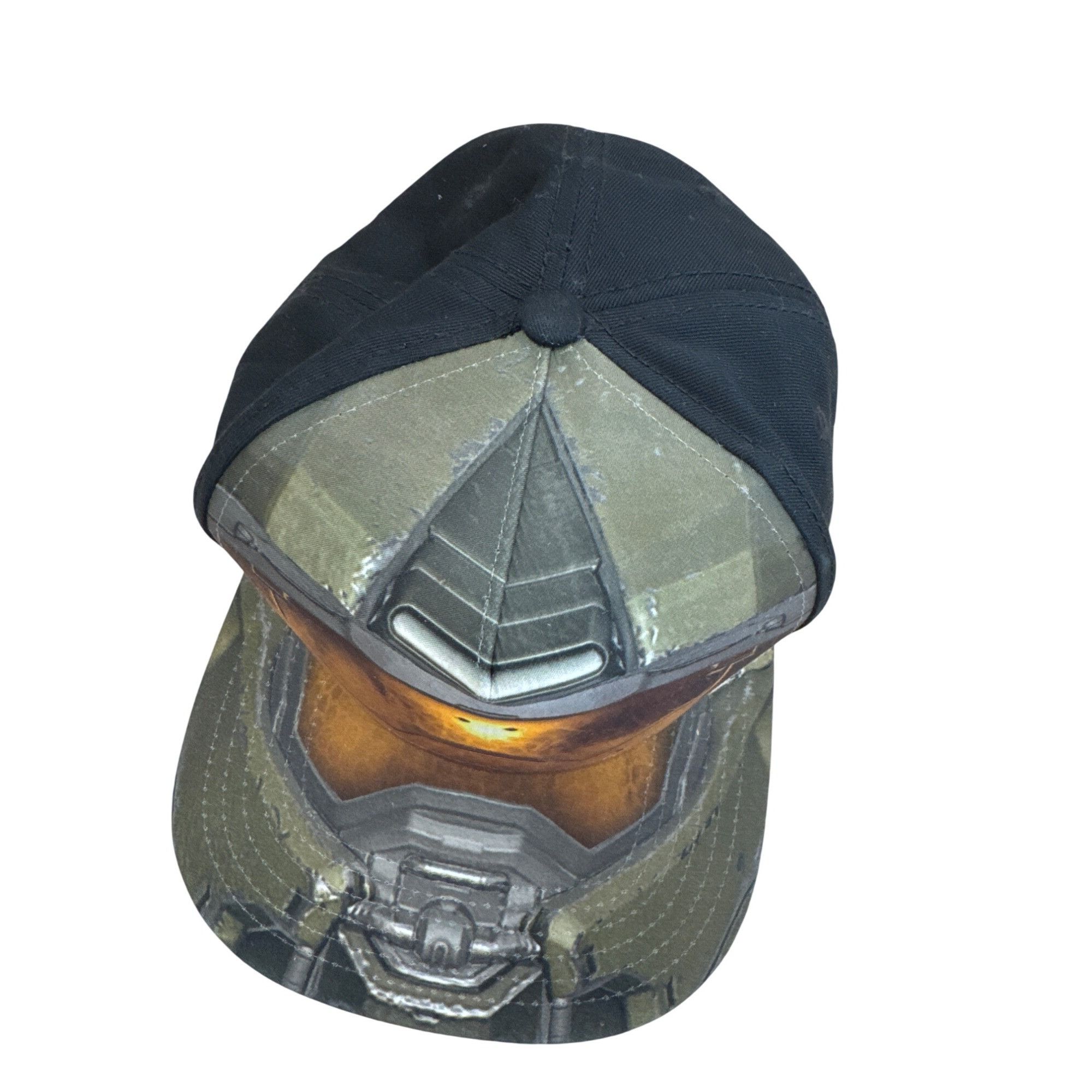 Halo Halo Master Chief Helmet Graphic Snapback Hat black SKU8200 Size ONE SIZE - 3 Thumbnail