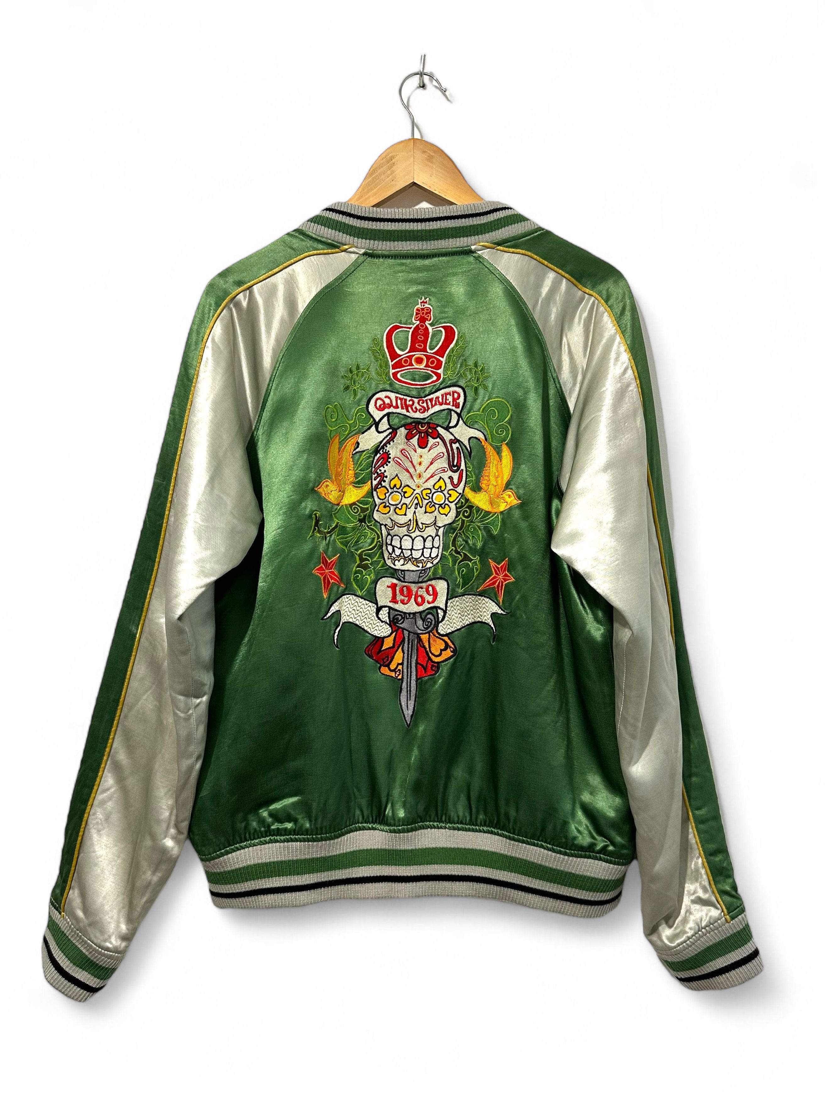 Quicksilver Vintage Rare Quicksilver Satin Bomber Jacket Size US XL / EU 56 / 4 - 2 Thumbnail