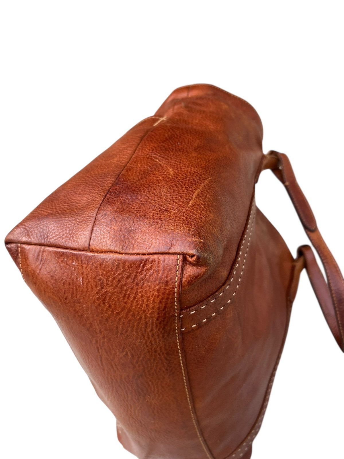 Leather Genten Japan Patina Leather Multi Pocket Tote Bag Size ONE SIZE - 16 Thumbnail