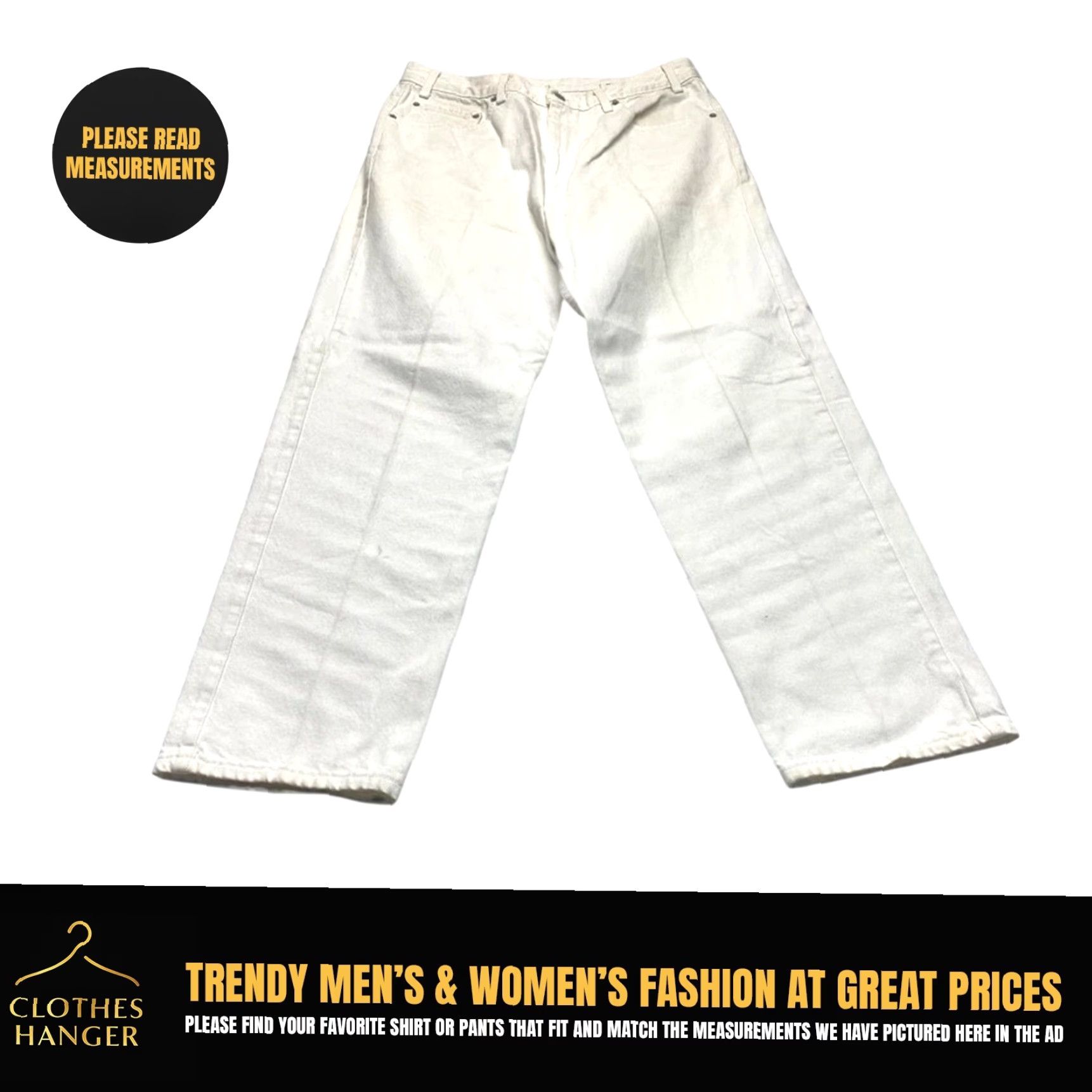 Levi's VINTAGE Levi's 501 Denim Jeans Mens 36x30 White Made in USA 90s Paper Tag 8515 Size US 36 / EU 52 - 2 Thumbnail