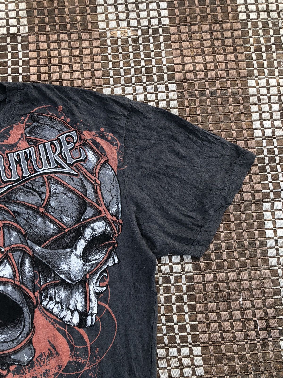 Affliction × Ed Hardy × Vintage Vintage Y2K Xtreme Couture Skulls Punk Affliction Tee Size US XL / EU 56 / 4 - 4 Thumbnail