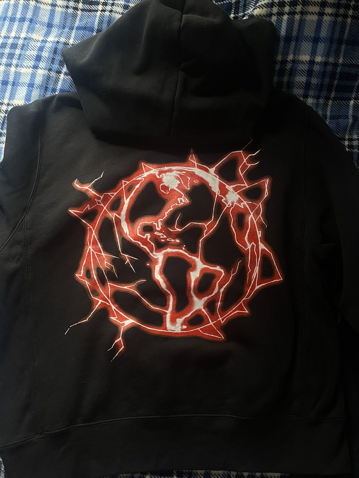 Revenge Revenge Red Lightning Logo Hoodie Size US XL / EU 56 / 4 - 4 Thumbnail