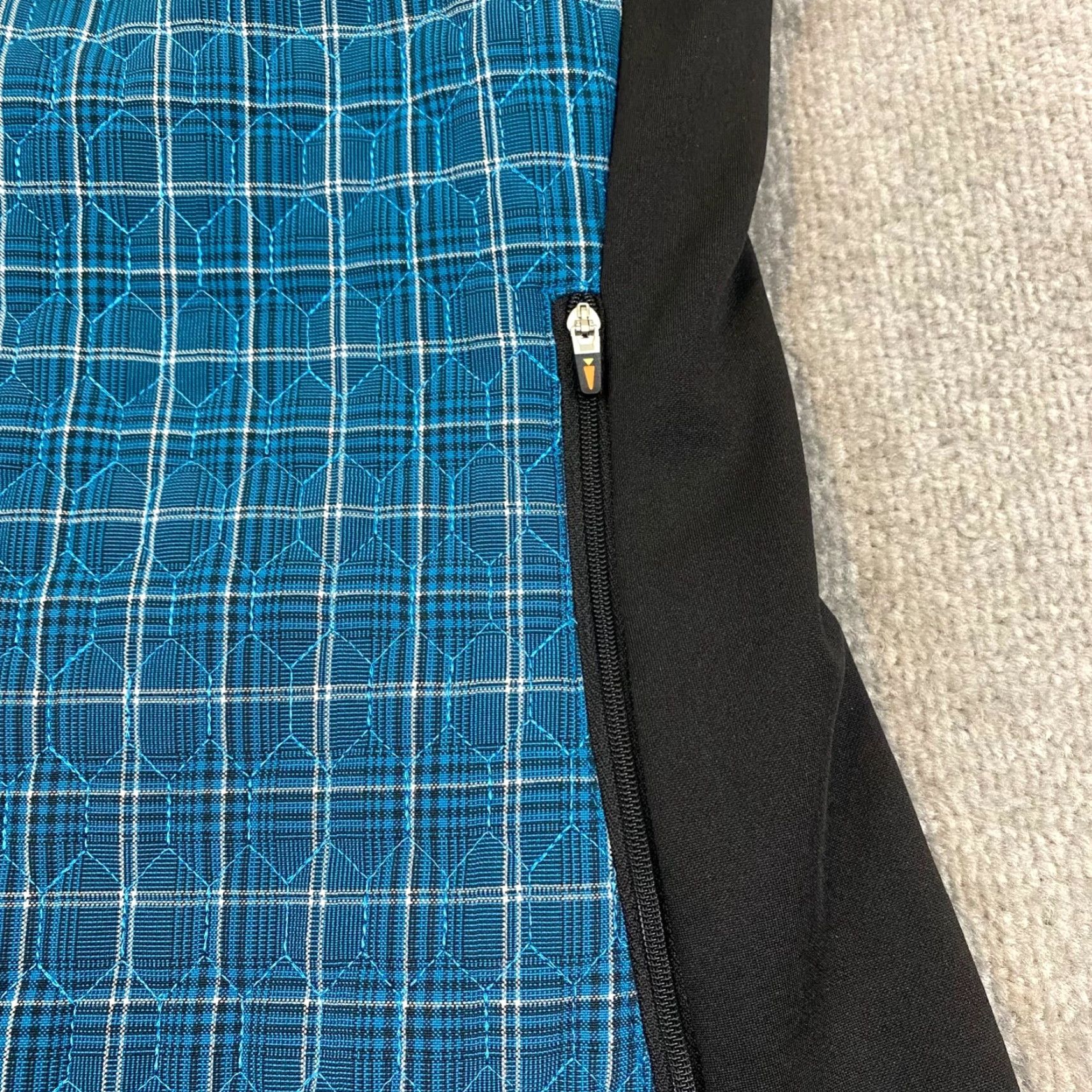 Vintage Kerrits Vest Womens L Blue Plaid Asymmetrical Zip Cowl Neck Equestrian Western Vest Size L / US 10 / IT 46 - 4 Thumbnail
