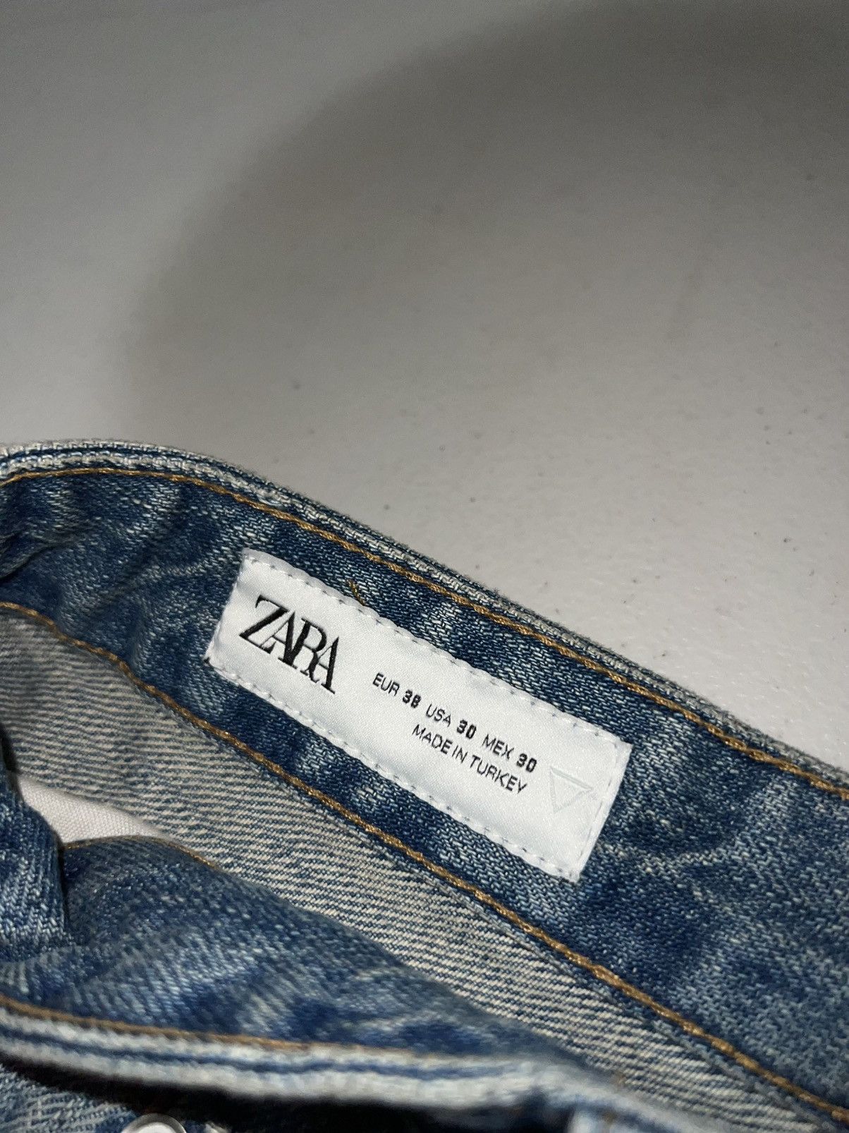 Zara Zara Baggy Light Dark Washed Blue Jeans Size US 30 / EU 46 - 3 Thumbnail