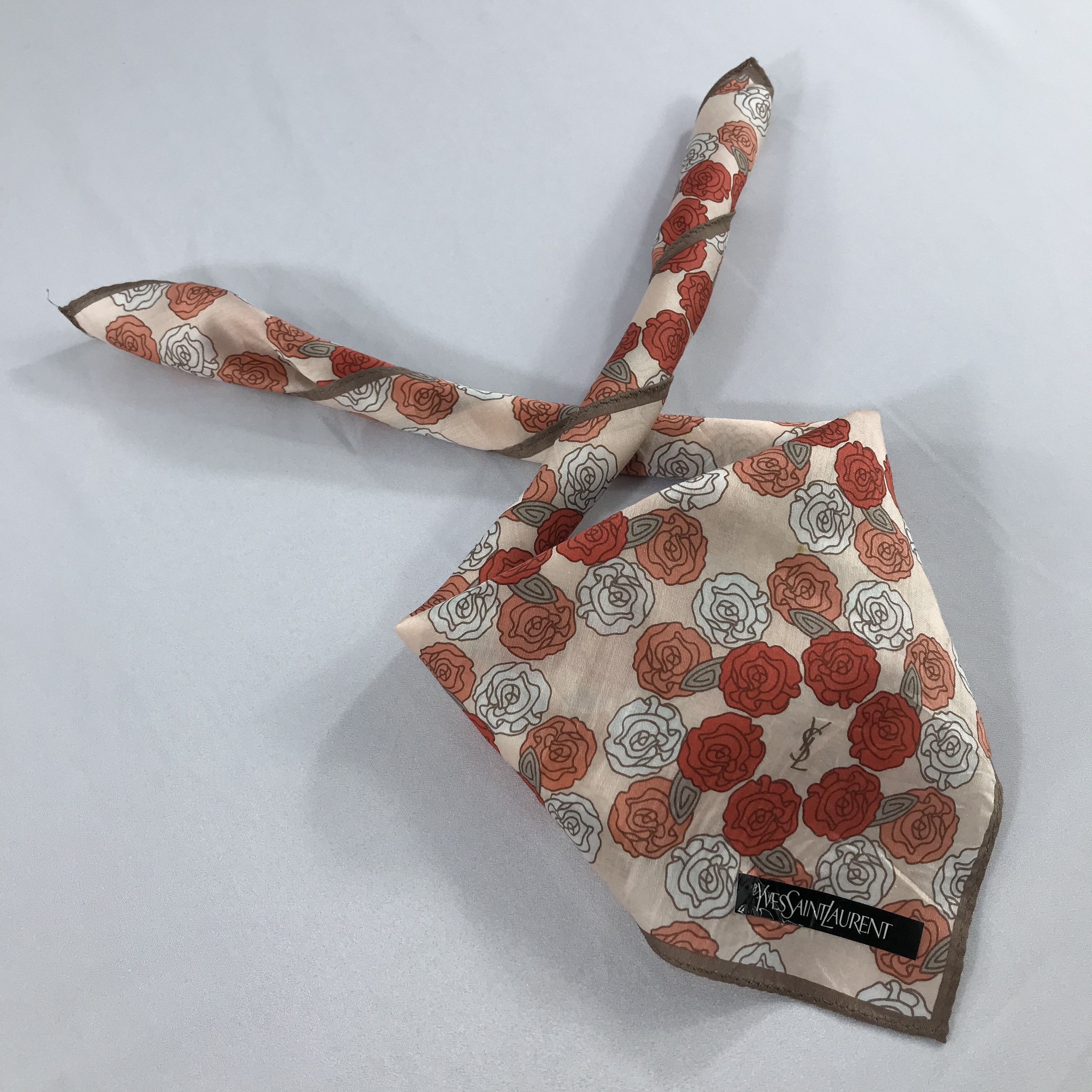 Vintage × Yves Saint Laurent Yves Saint Laurent Bandana / Handkerchief/Neckerchief -S2396 Size ONE SIZE - 4 Thumbnail