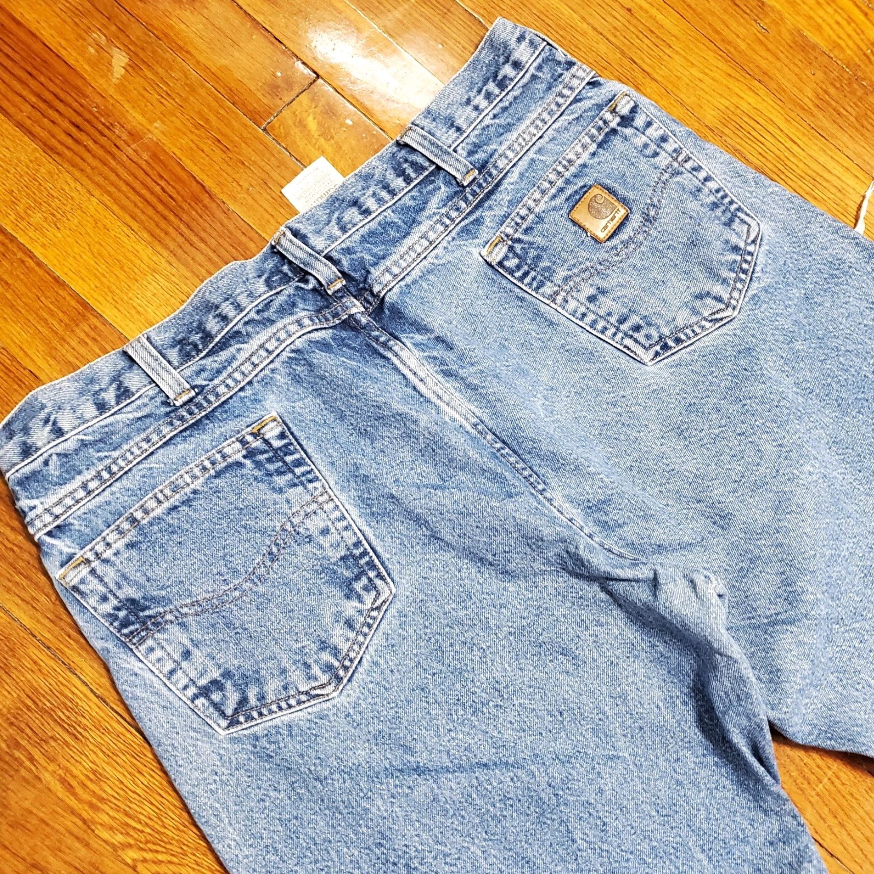 Carhartt Carhartt Relaxed Fit Straight Leg Denim Jeans Men's 40x30 Blue 5-Pocket Logo Zipper Button Vintage No N/A Size US 40 / EU 56 - 3 Thumbnail