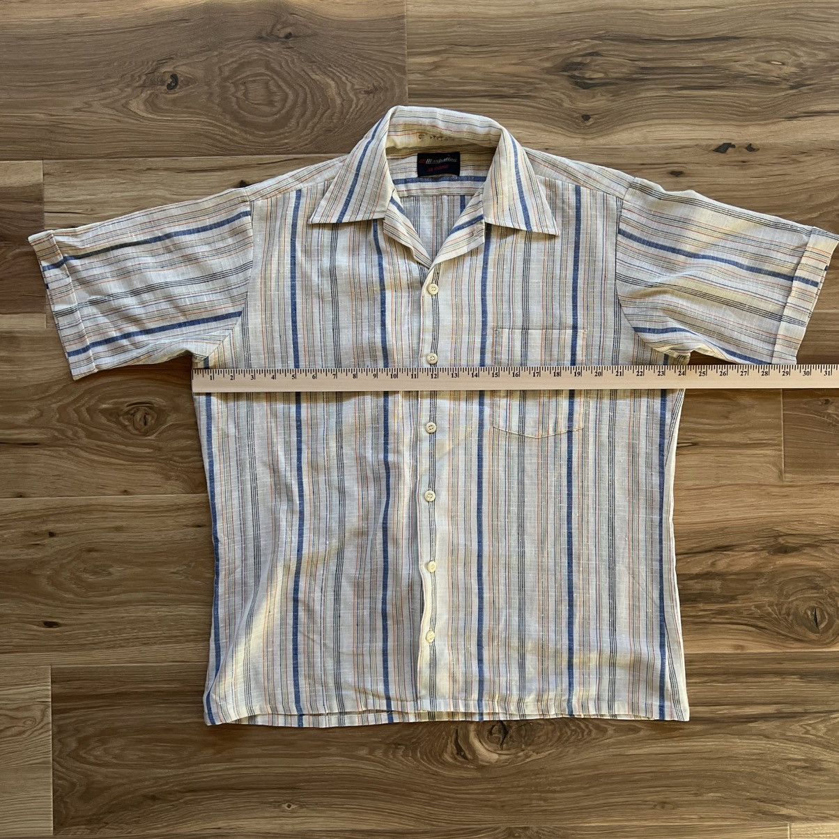Other Manhattan At Ease Mens Button Up Shirt XL Multicolor Large Size US XL / EU 56 / 4 - 3 Thumbnail