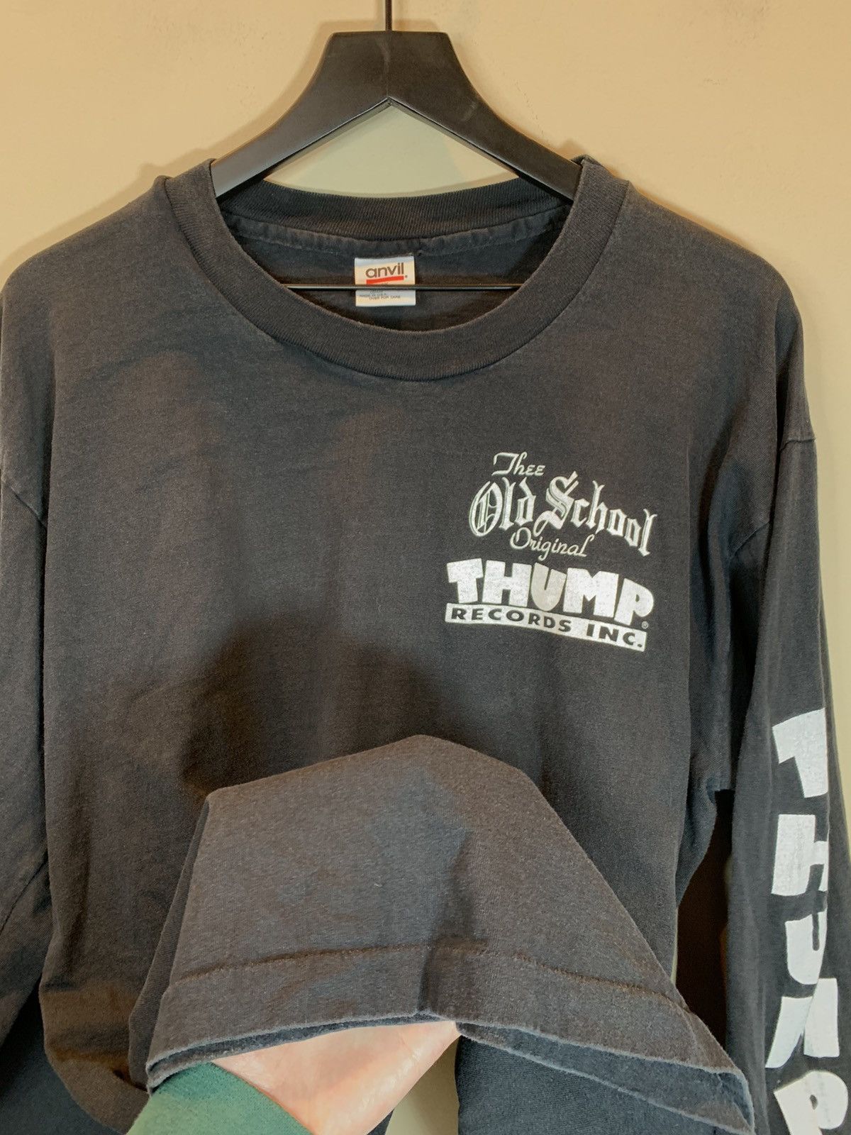 Vintage RARE Vintage 1990 Thump Records Old School Lowrider LS Shirt Size US XL / EU 56 / 4 - 6 Thumbnail