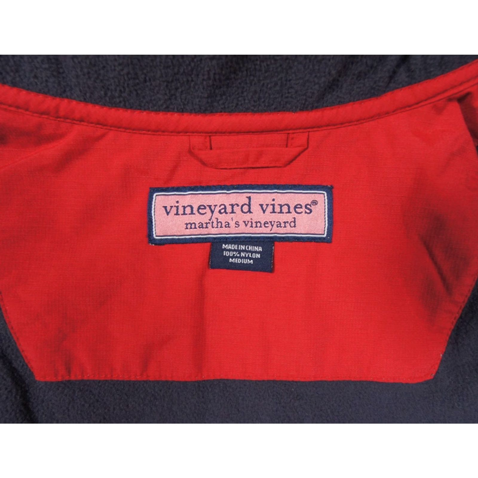 Vineyard Vines Vineyard Vines Vest Men's Medium Red Full Zip Sleeveless Nylon Outdoor Bomber Jacket (Adult M) Red Mens Size US M / EU 48-50 / 2 - 6 Thumbnail