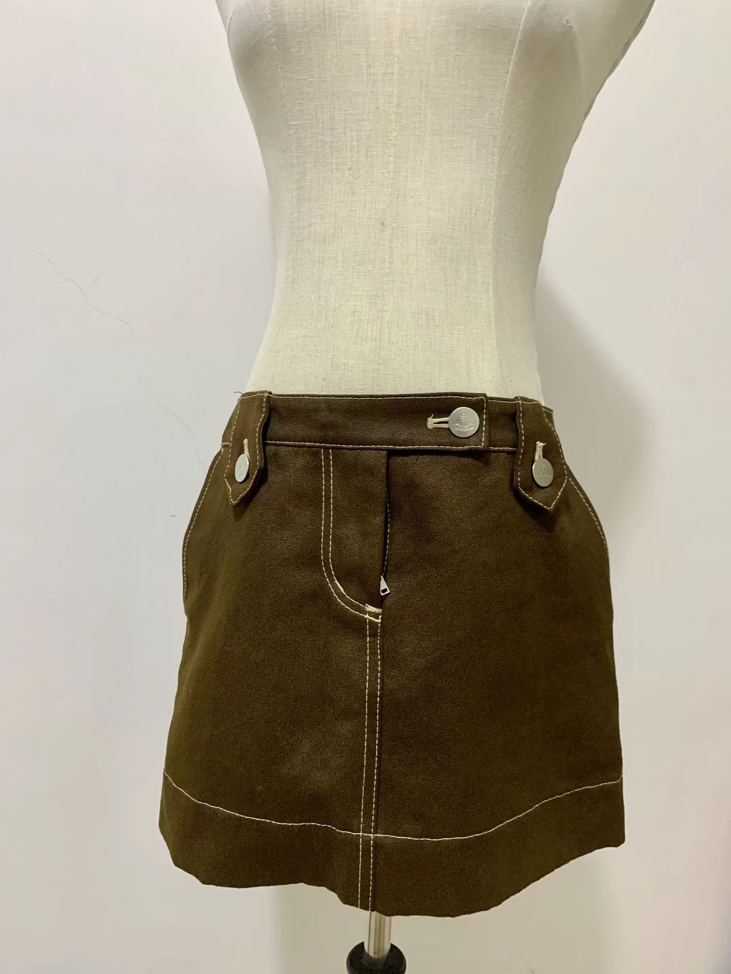 Vivienne Westwood vivienne westwood brown suede mini skirt Size 22" - 1 Thumbnail