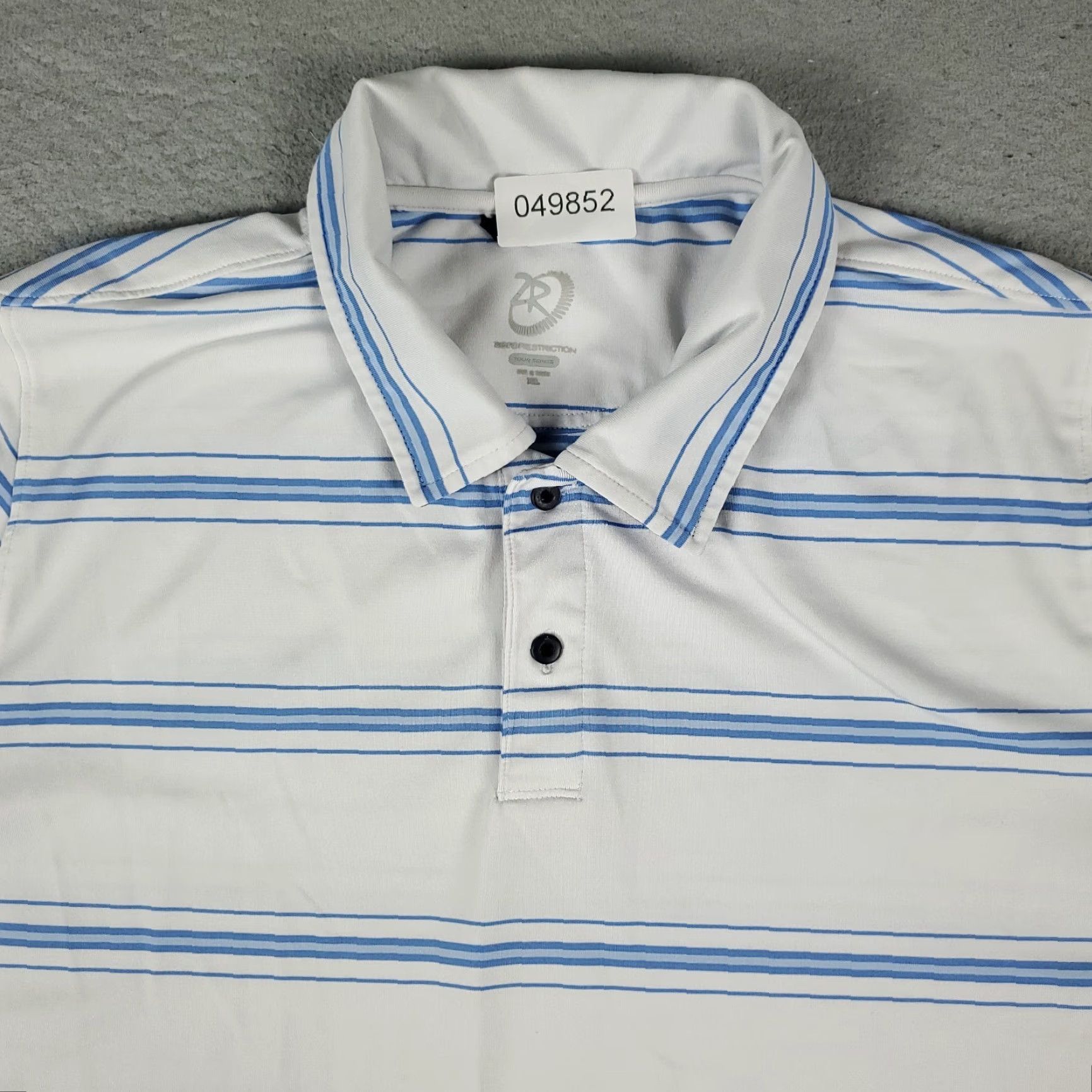 Vintage Zero Restriction Polo Shirt Mens XL White Striped Polo Short Sleeve Casual Shirt Vintage? No. Size US XL / EU 56 / 4 - 2 Thumbnail