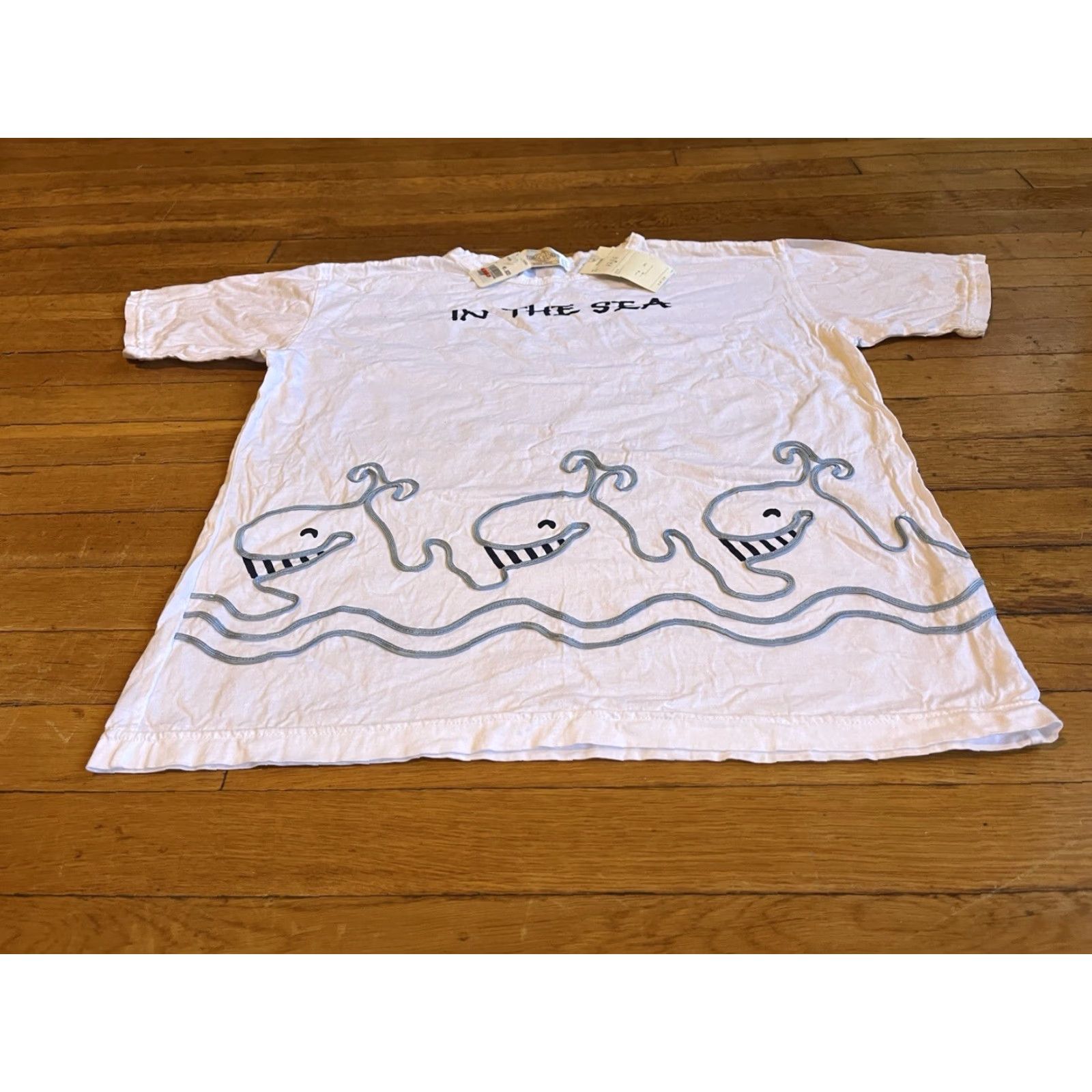 Vintage VINTAGE Bel Sun In The Sea Whale Embroidered Japan Tourist Shirt Men’s M White 80s Size US M / EU 48-50 / 2 - 2 Thumbnail