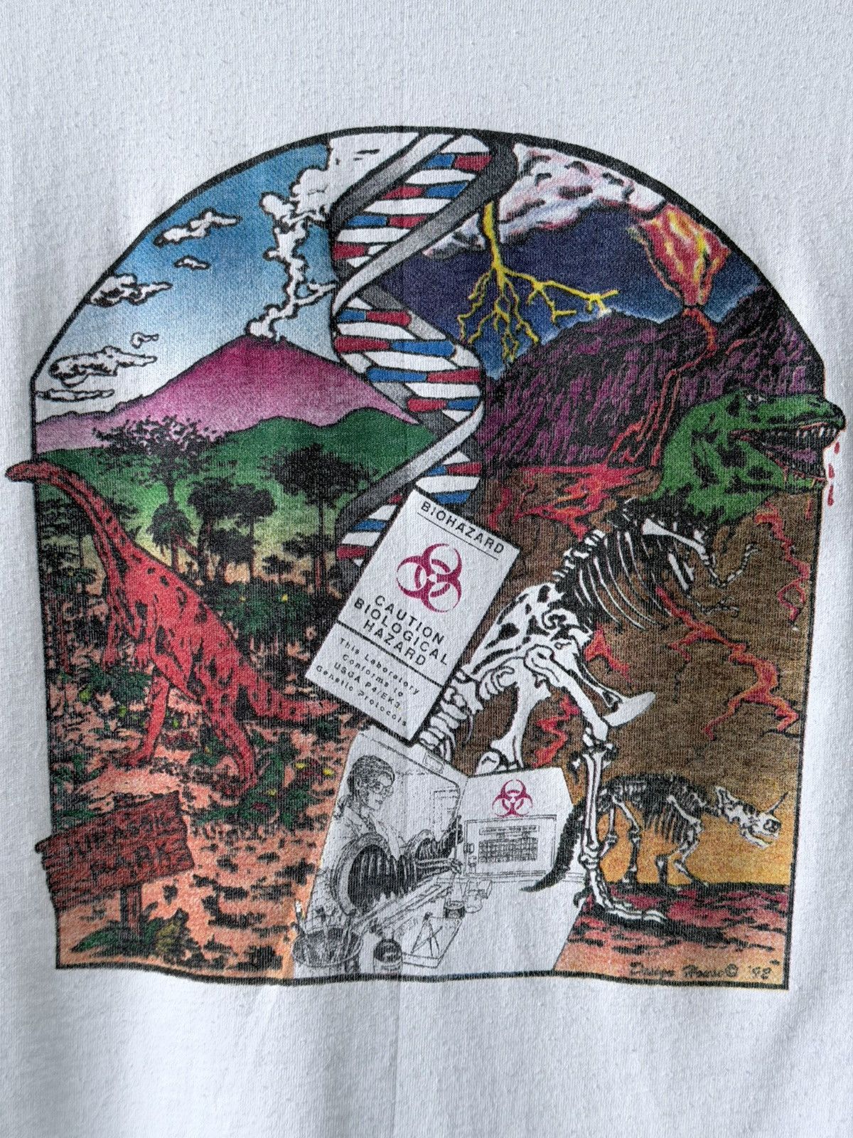Vintage Vintage Jurassic Park Movie Graphic T-Shirt Tee Size US M / EU 48-50 / 2 - 2 Thumbnail